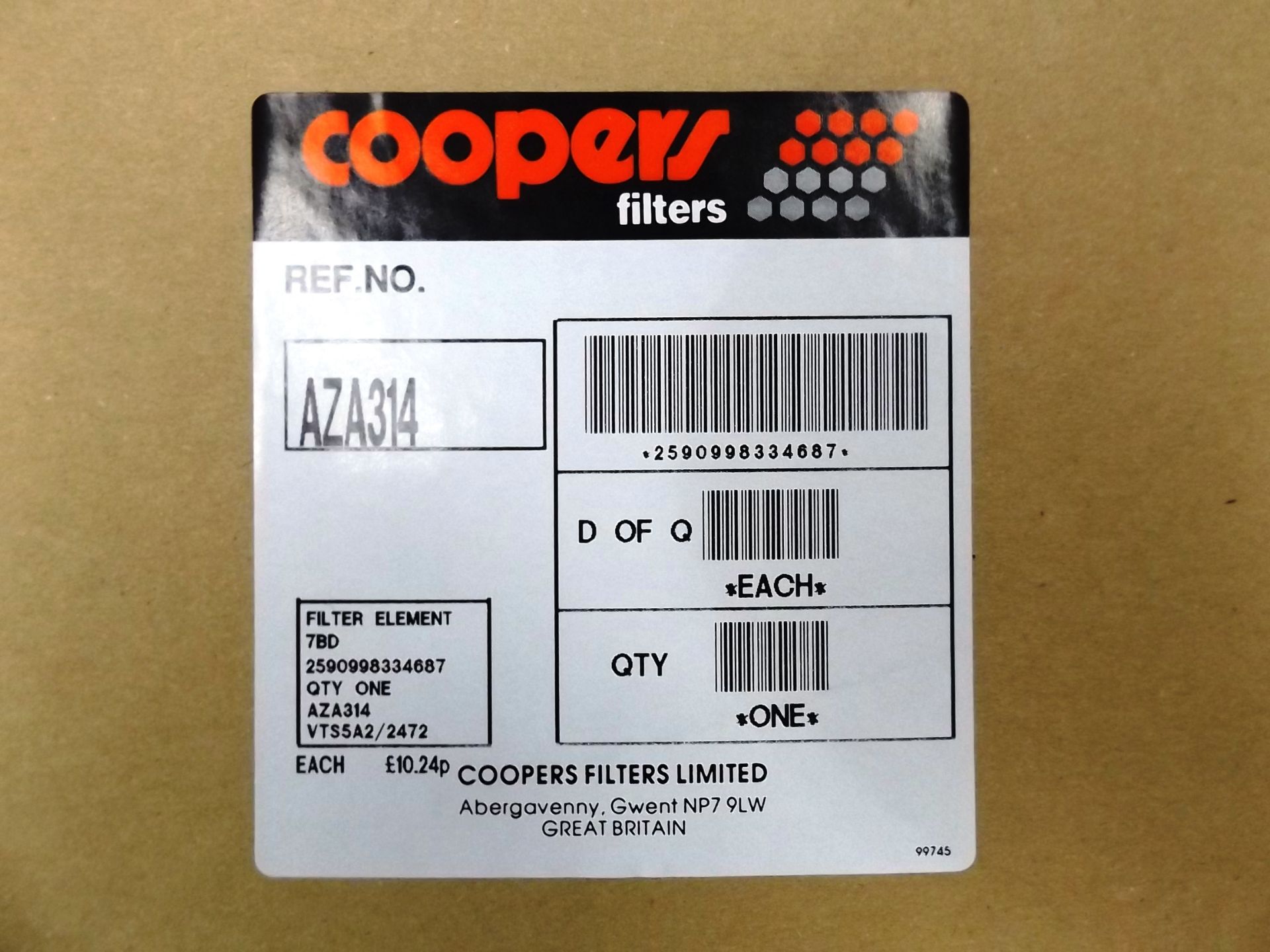 80 x Coopers AZA314 Air Filters - Bild 3 aus 6