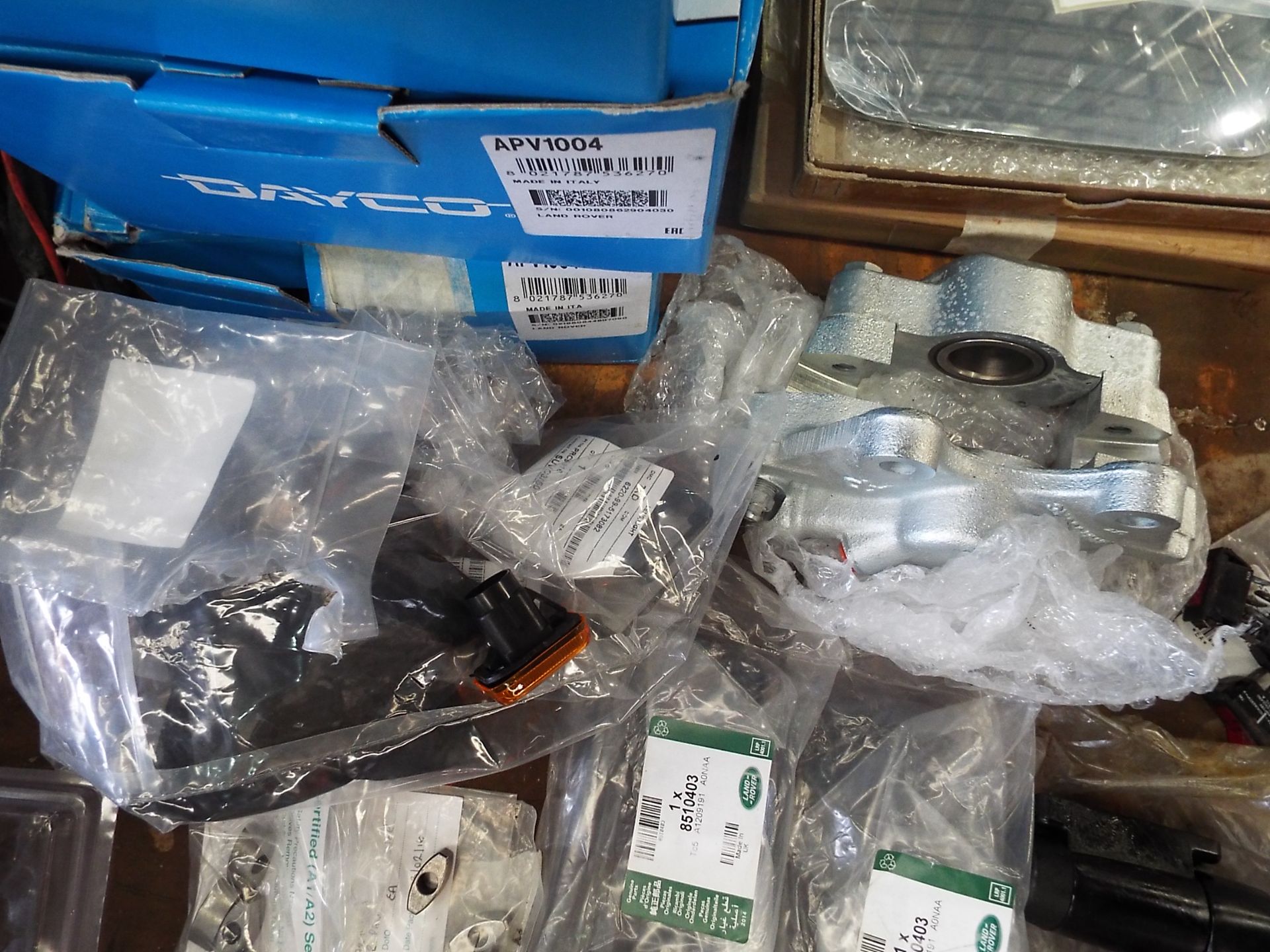 Mixed Stillage of Land Rover Wolf Parts inc Lenses, Tensioners, Alternator, Air Cleaners etc - Image 7 of 10