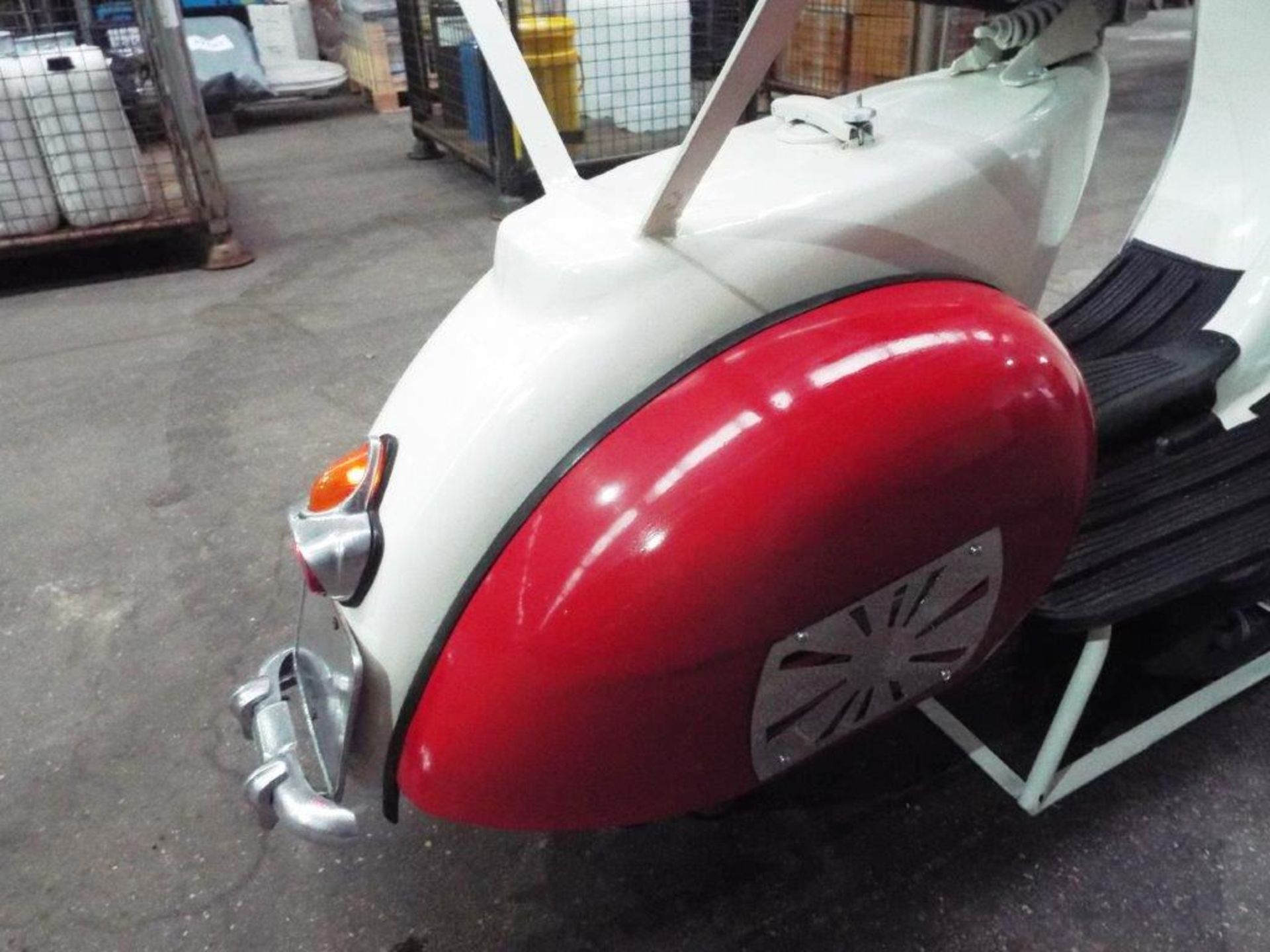 Amazing Vintage Vespa 150 Scooter Glass Top Table - Image 4 of 17