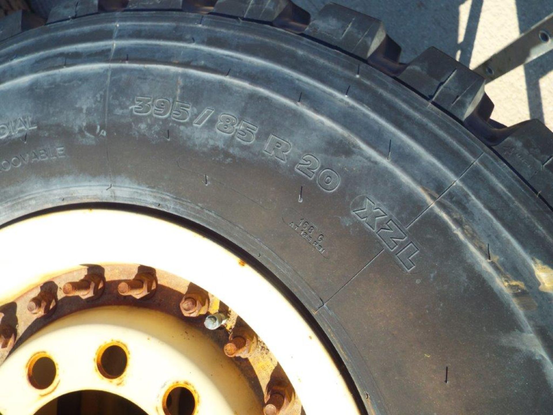 4 x Michelin XZL 395/85 R20 Tyres with 10 Stud Rims - Image 6 of 8