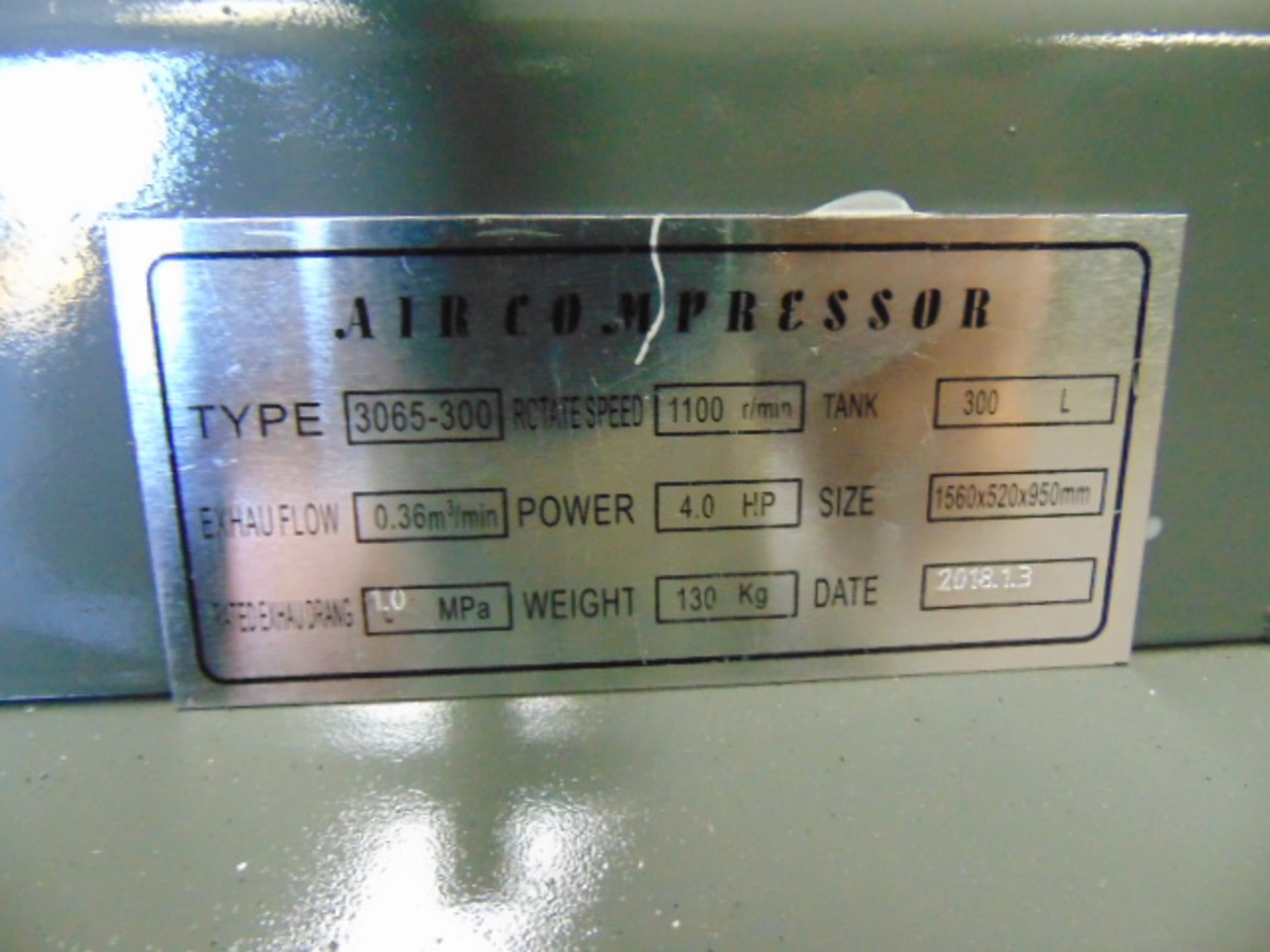 UNISSUED 300L 4.0 HP Air Compressor - Image 8 of 8