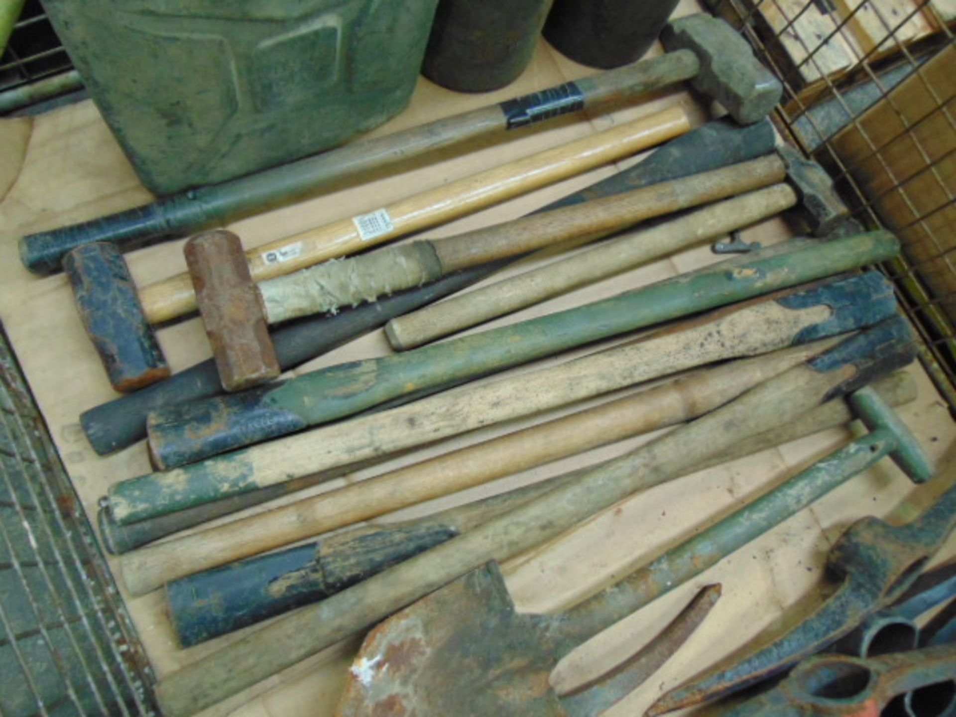 Pick Axes, Sledge Hammers, Shafts, Jerry Can etc - Image 4 of 7