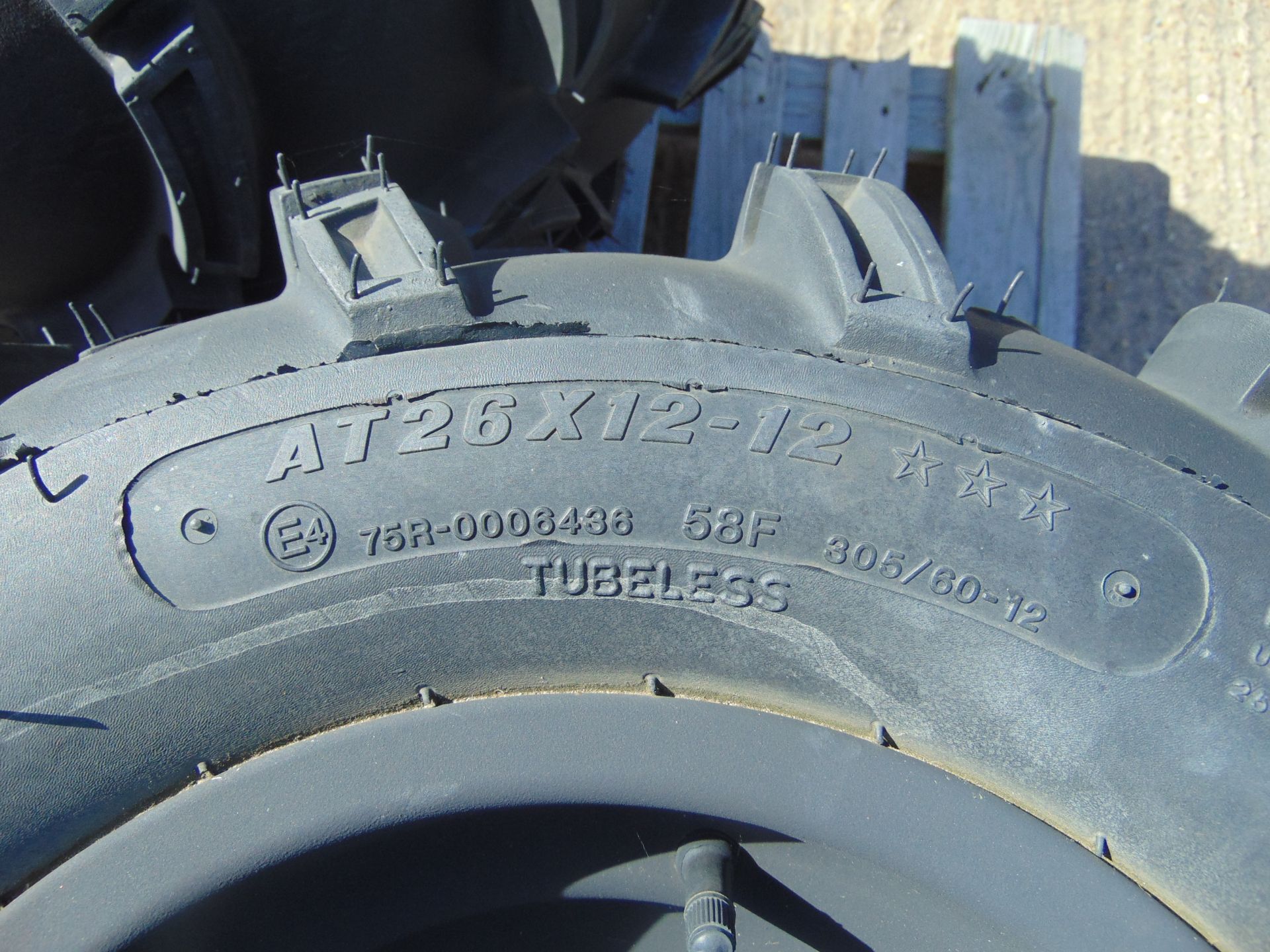 4 x ITP Mud Lite AT26x12-12 ATV/Quad Tyres with Rims - Image 5 of 8