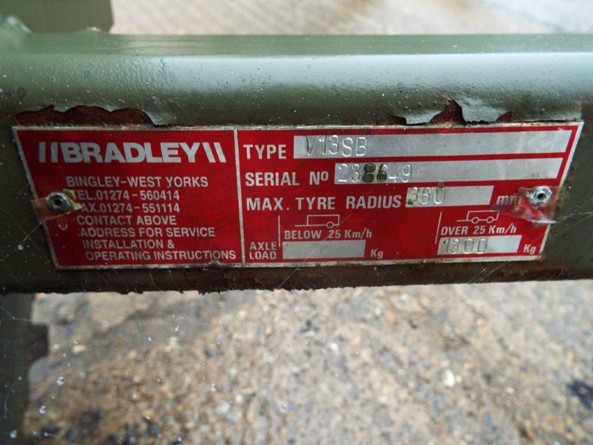 Bradley 1.3T Single Axle Trailer Frame - Ideal for Water/Fuel Tanks - Image 12 of 13