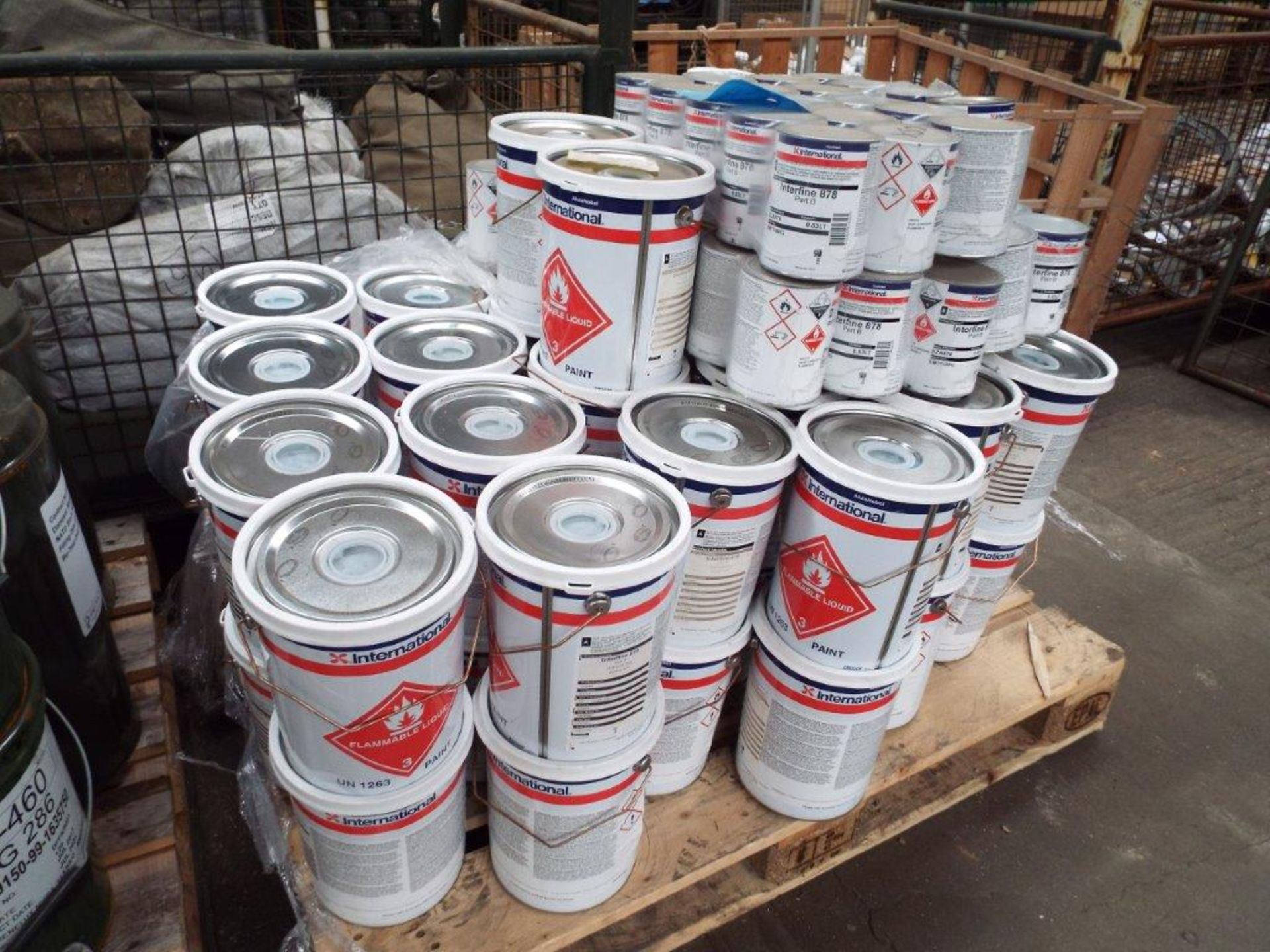 50 x Unissued 5 litre Cans of Interfine 878 Light Grey 2-Part Protective Paint