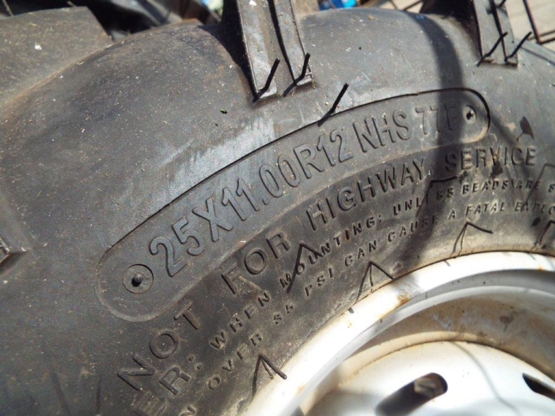 6 x Carlisle ACT 25x11R12 and 2 x 25x8R12 ATV Tyres on Rims - Image 5 of 16