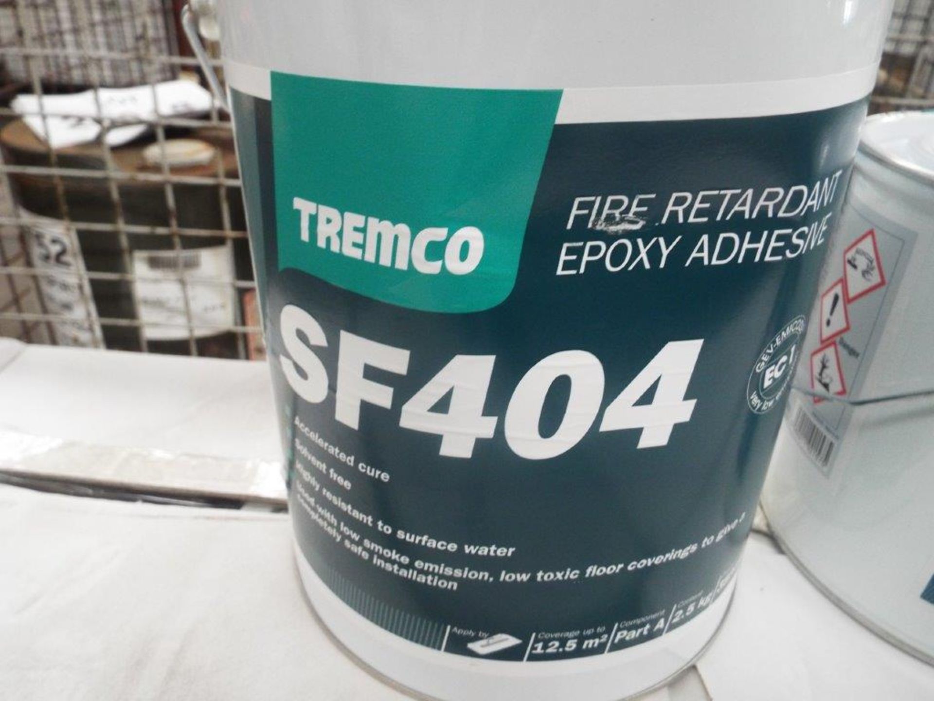 14 x Unissued 5Kg Cans of Tremco SF404 Fire Retardant 2-Part Epoxy Adhesive - Image 2 of 4
