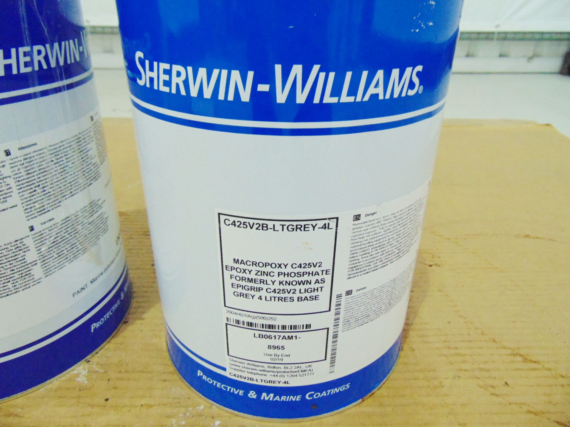 1 x Sherwin-Williams 2 Pack 5L Macropoxy C425V2 & 1 x Sherwin-Williams M922MB 4L 2 Pack Macropoxy - Image 2 of 6