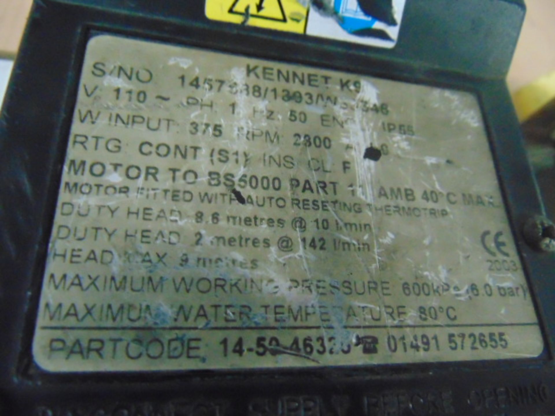 Stuart Turner Kennet K9 110V Centrifugal Water Pump - Image 3 of 5