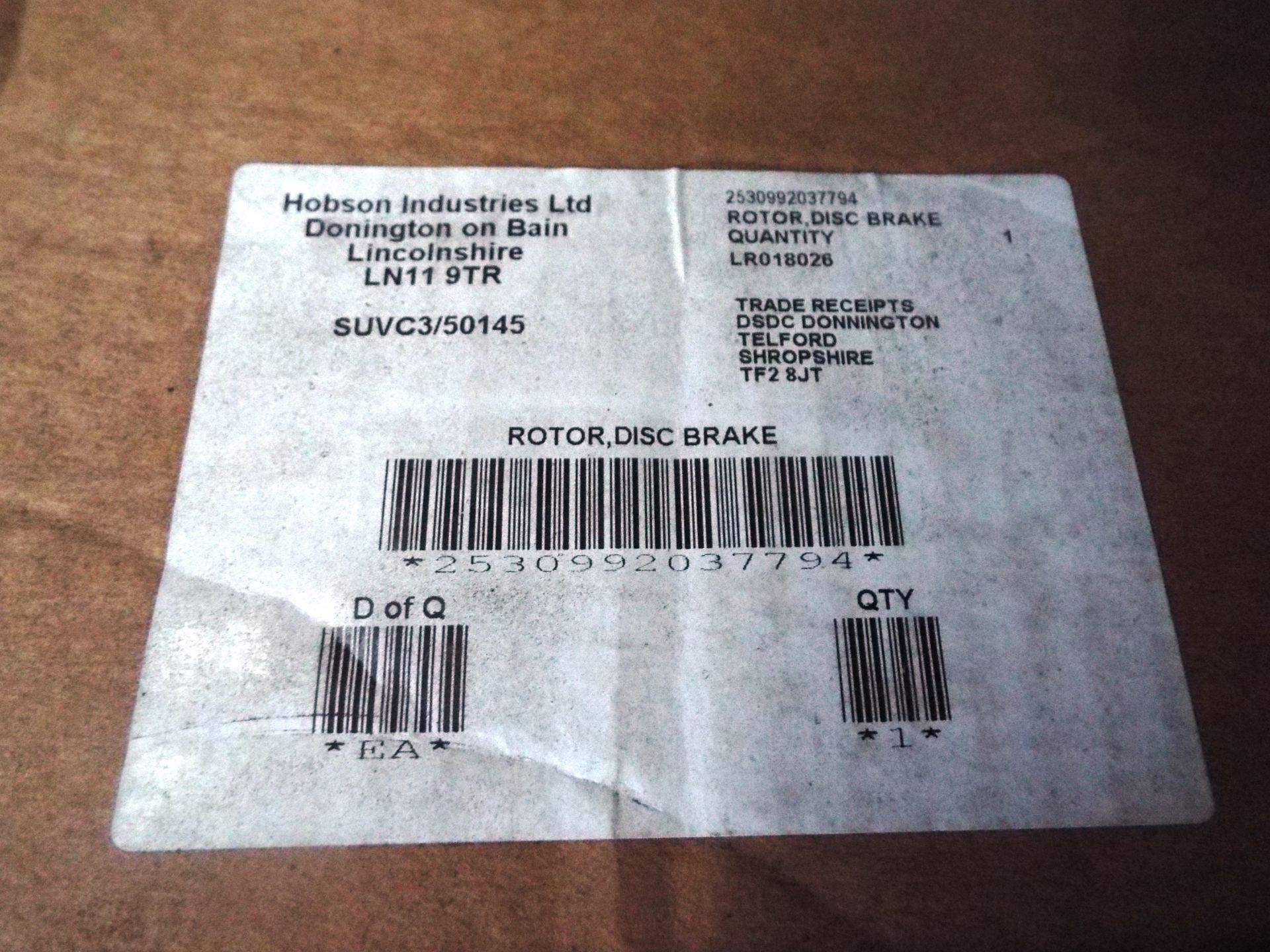 3 x Land Rover Brake Disc P/No LR0181026 and 8 x Land Rover Radiator Caps P/No PCD100150 - Image 4 of 7