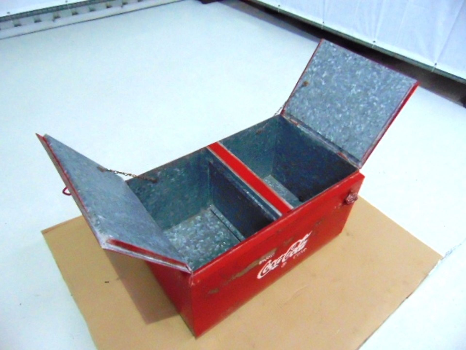 Vintage Coca Cola Double Cooler / Ice Box - Image 5 of 8