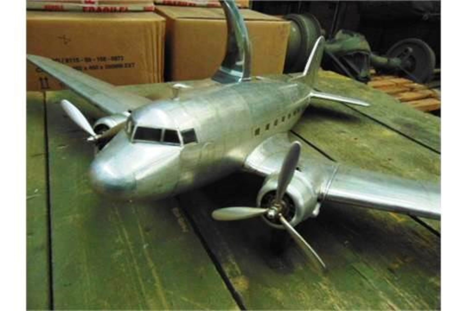 Douglas Dakota DC-3 Aluminium Scale Model - Image 3 of 5