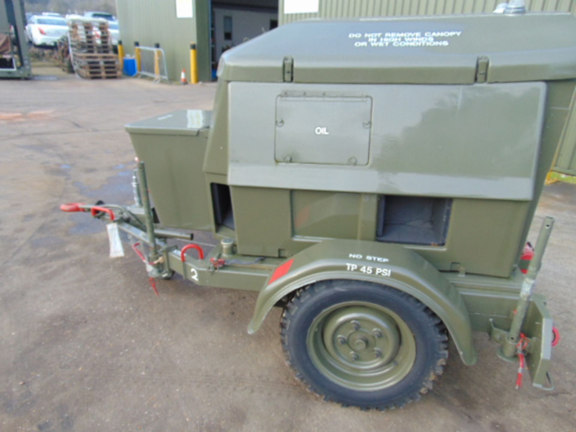 Ex Uk Royal Air Force Trailer Mounted 25 KVA Generator - Image 3 of 11