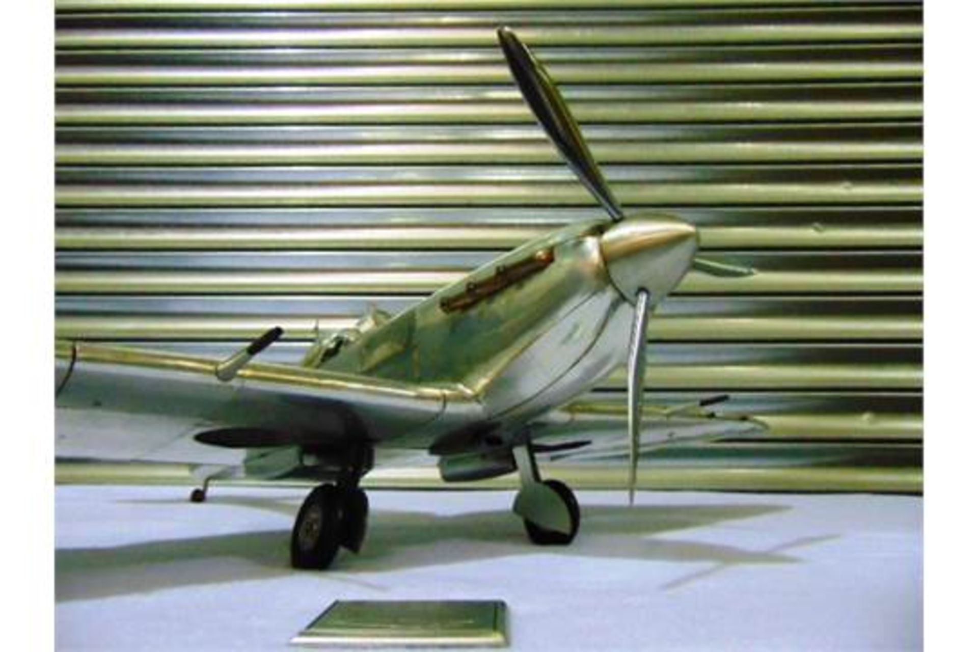 WWII Supermarine Spitfire Aluminium Scale Model - Image 3 of 12