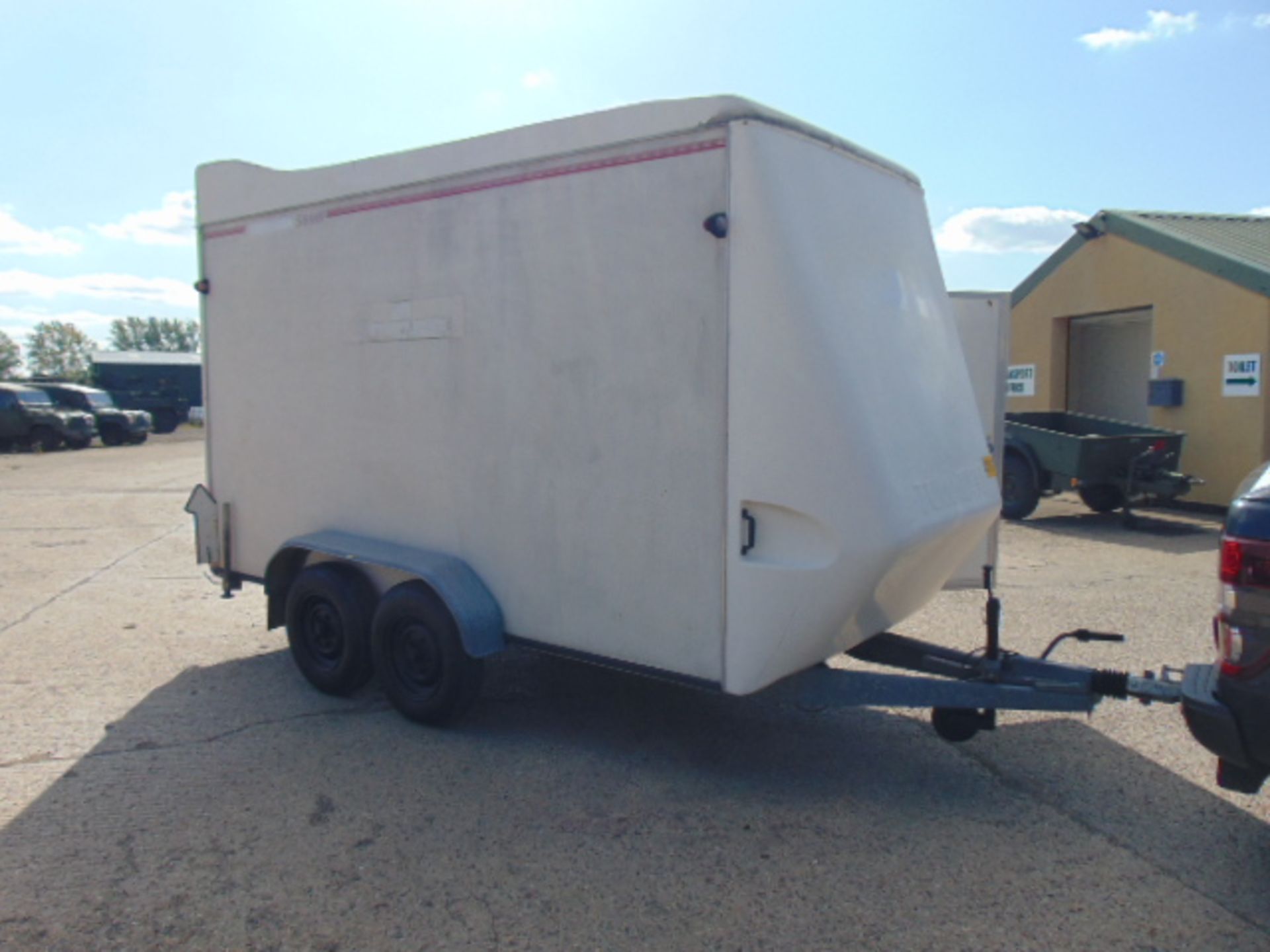 Twin Axle Tow A Van 580H Box Trailer c/w Dropdown Tailgate / Loading Ramp and Solar Panels