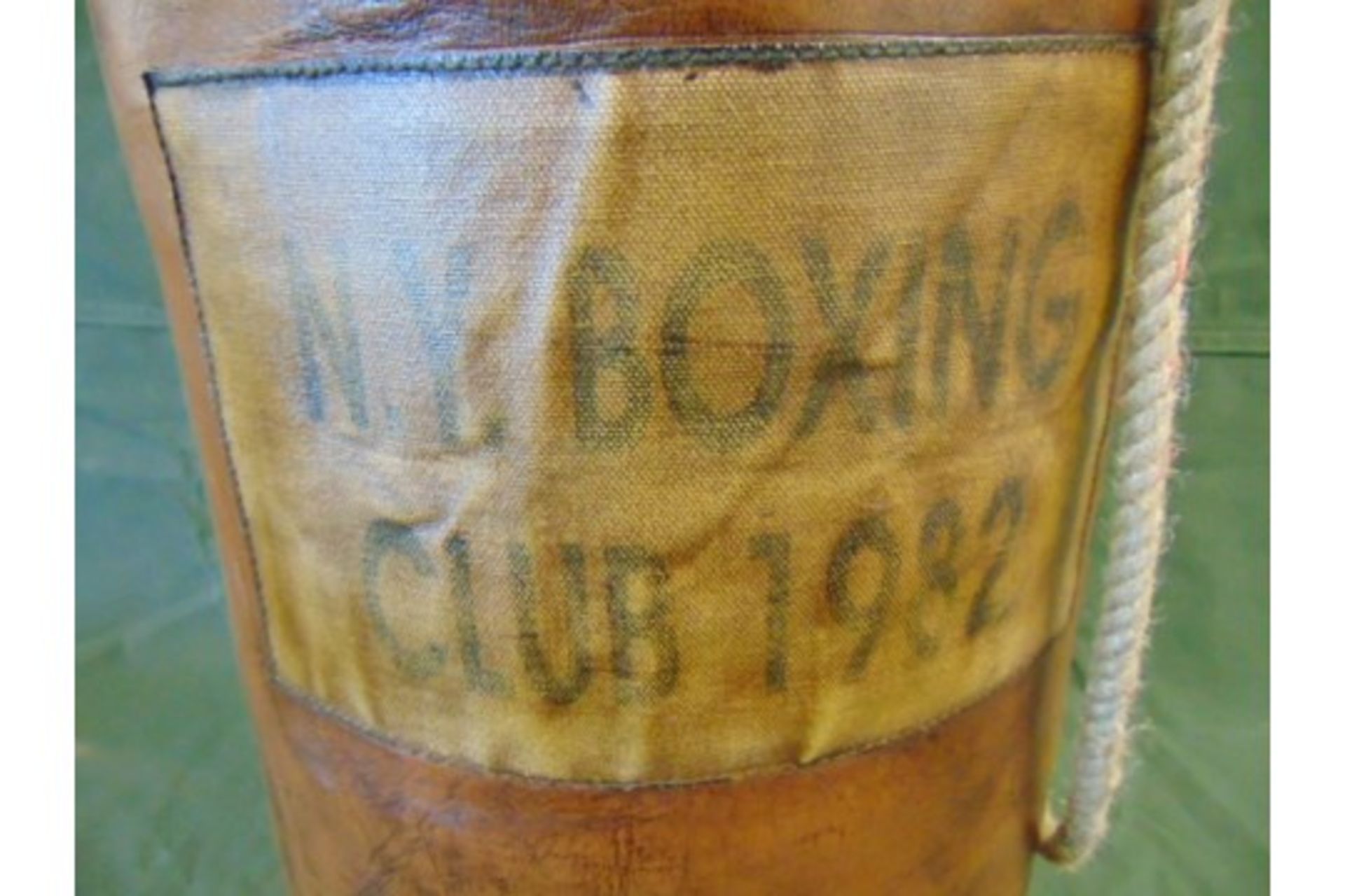 Vintage Style Punch Bag c/w hanging rope and filling - Image 4 of 4