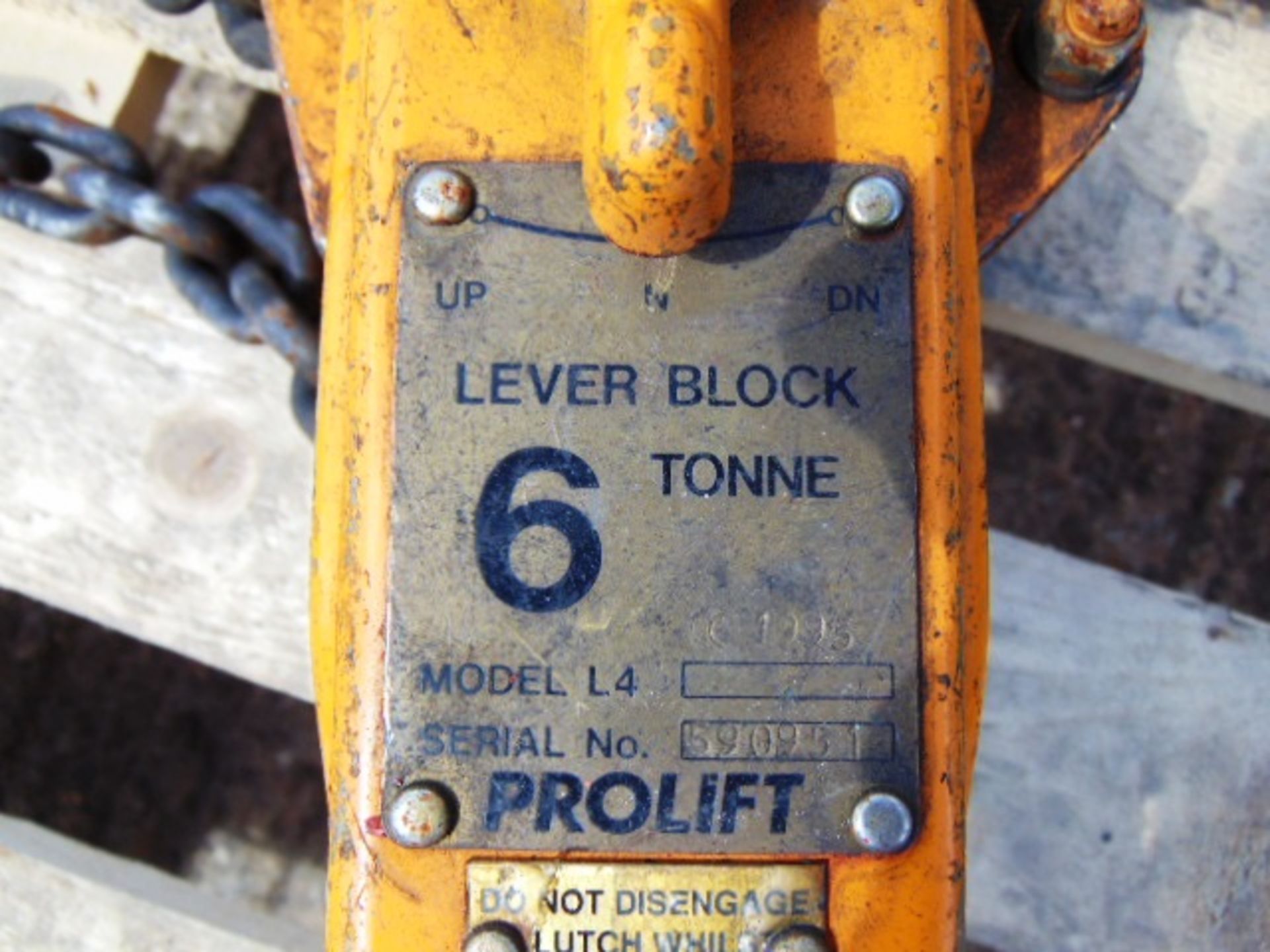 6 Tonne Prolift L4 Lever Block chain hoist - Image 4 of 4