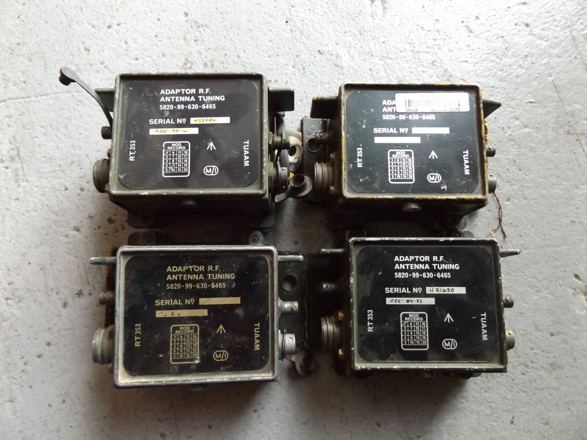 4 x Clansman R.F. Antenna Tuning Adaptors