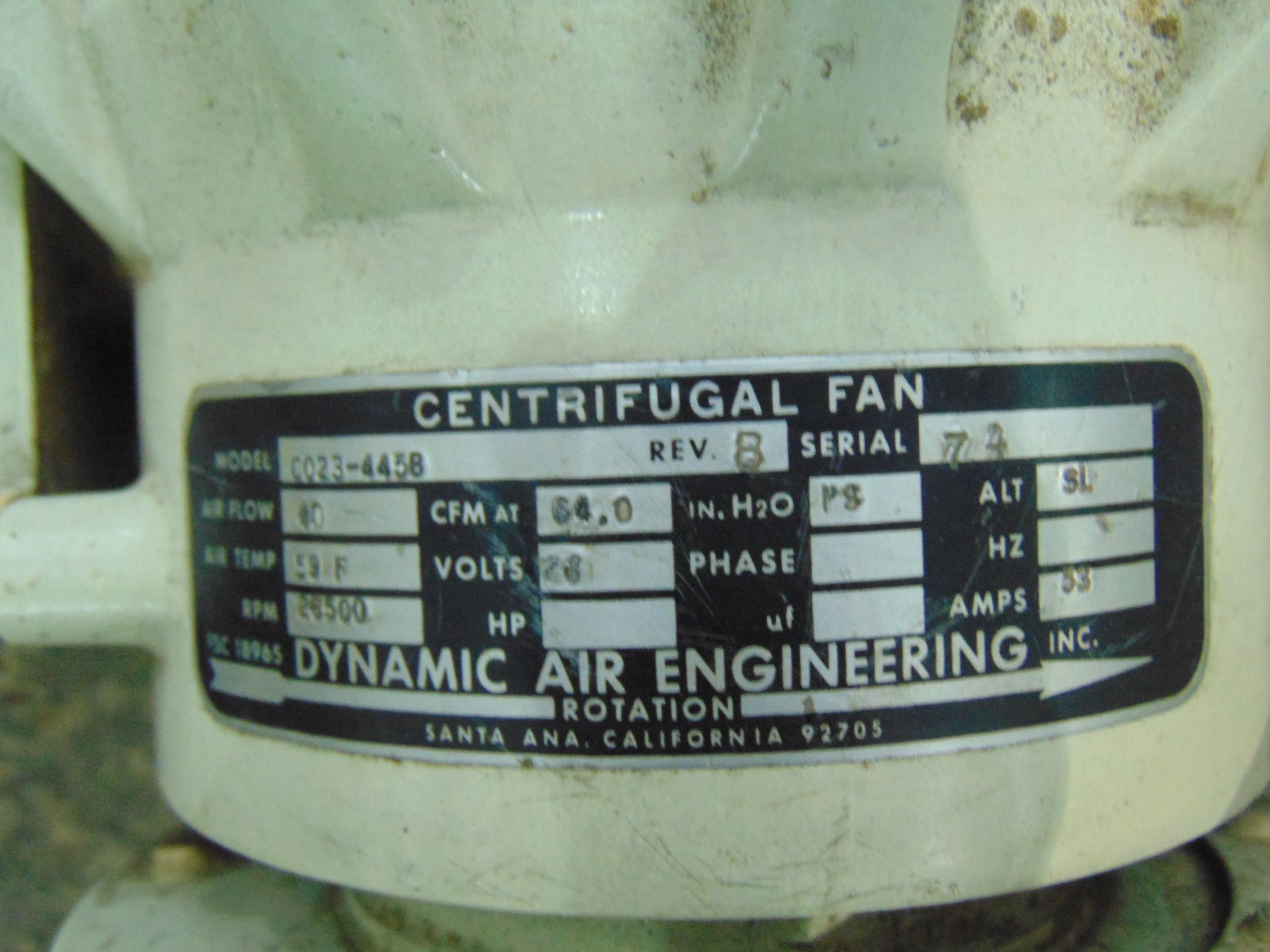 2 x Dynamic Air Engineering Centrifugal Fan Assemblies Model No CO23-445B - Image 13 of 16
