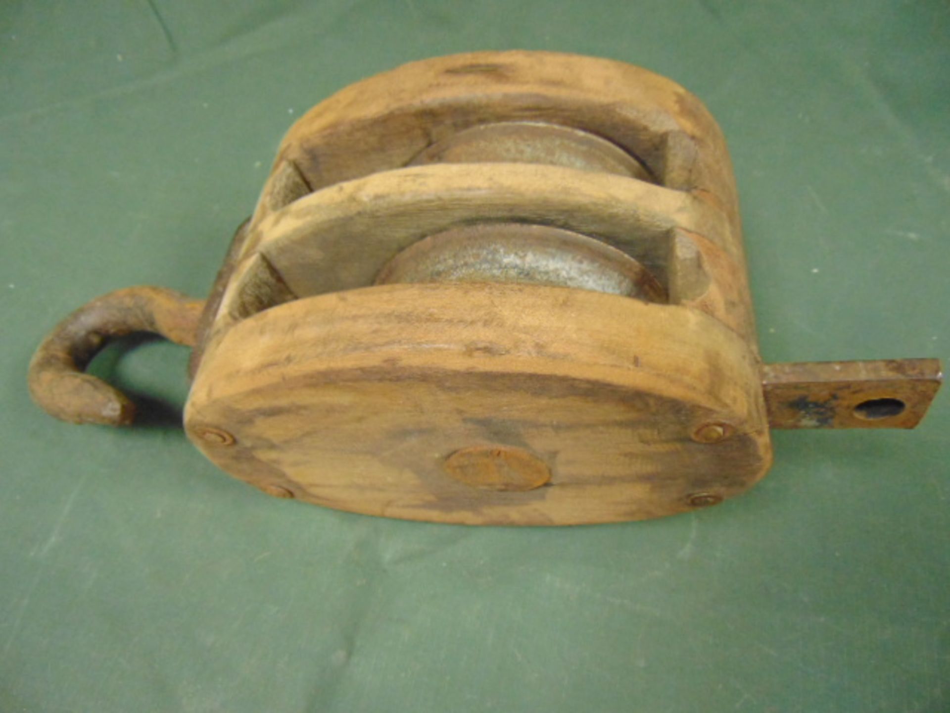 Vintage Wooden Hook and Block - Image 2 of 4