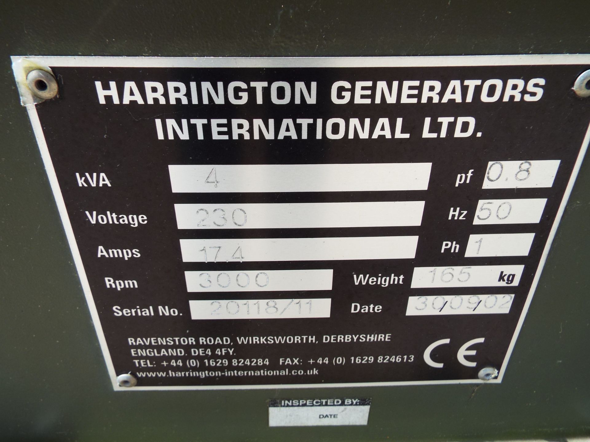 Harrington 4 kVA, 230V Diesel Generator - Image 9 of 9