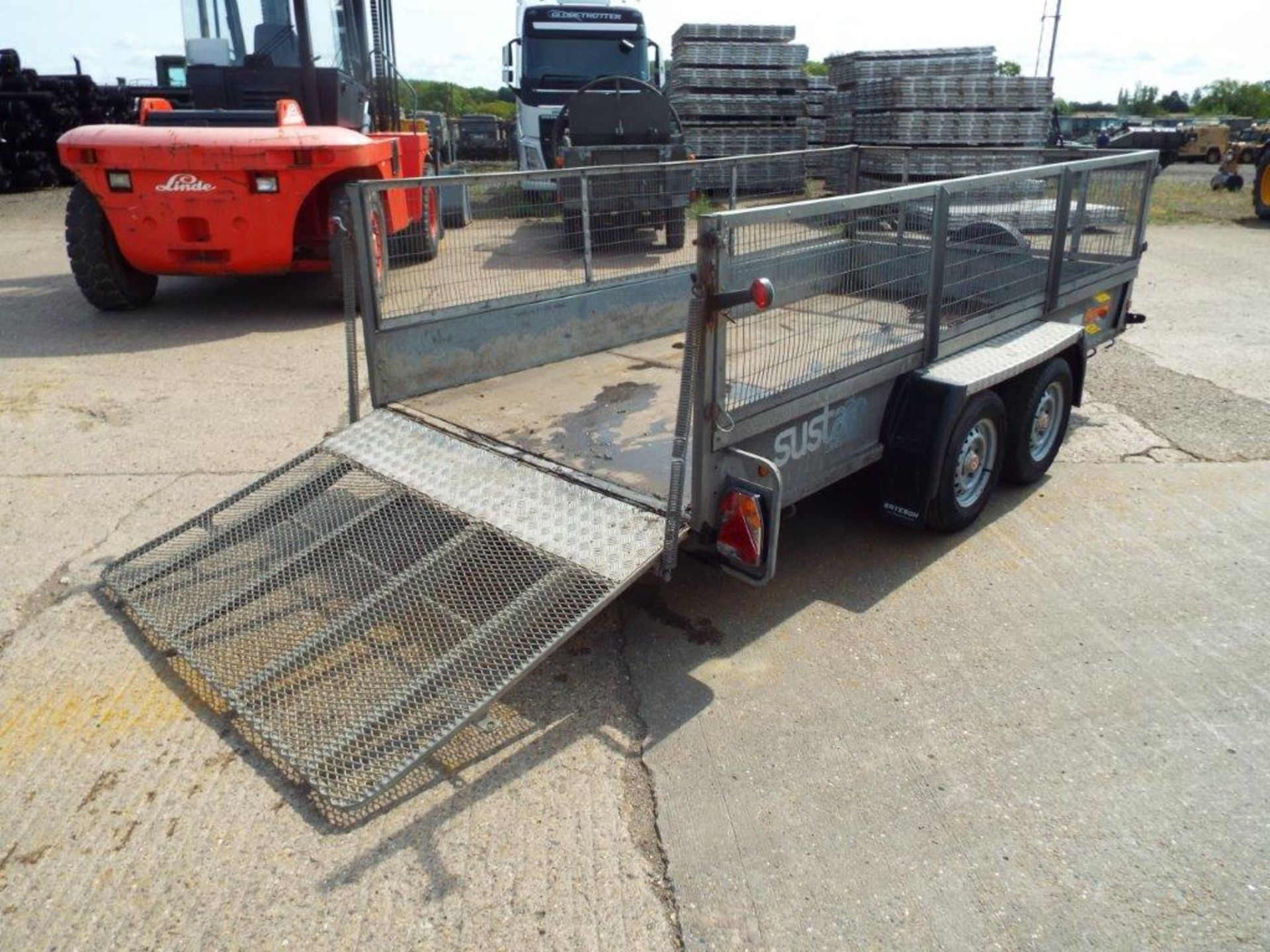 Bateson Twin Axle Trailer with Rear Ramp and Cage Sides - Image 10 of 22