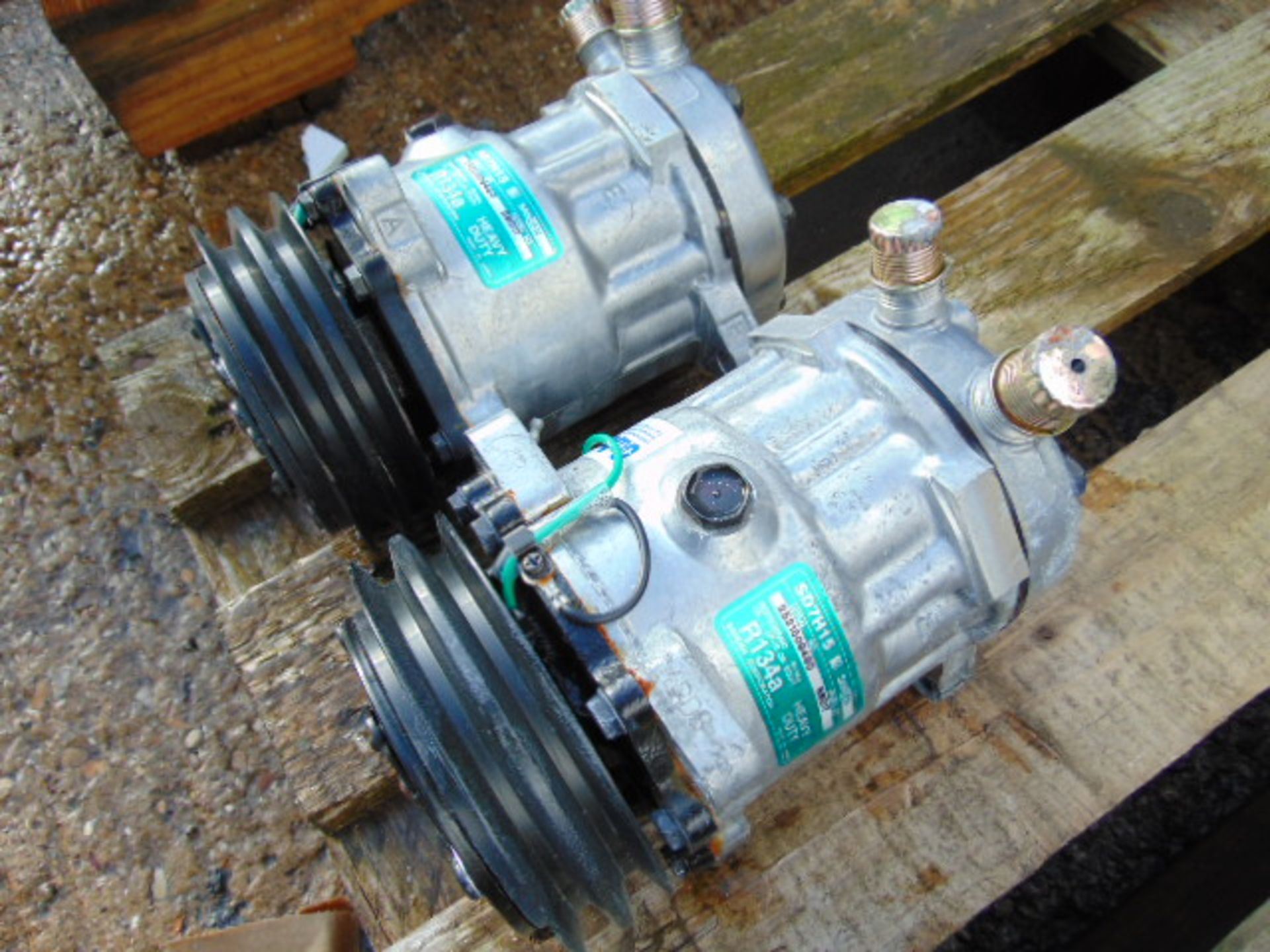 2 x Sanden SD7H15 Air Conditioning Compressor Unused - Bild 3 aus 4