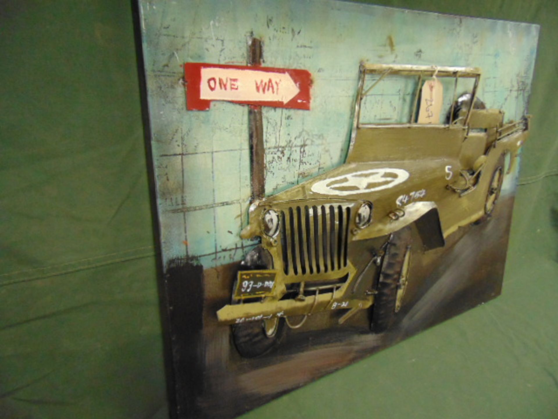 Willys Jeep Metal 3D Wall Art - Image 3 of 4