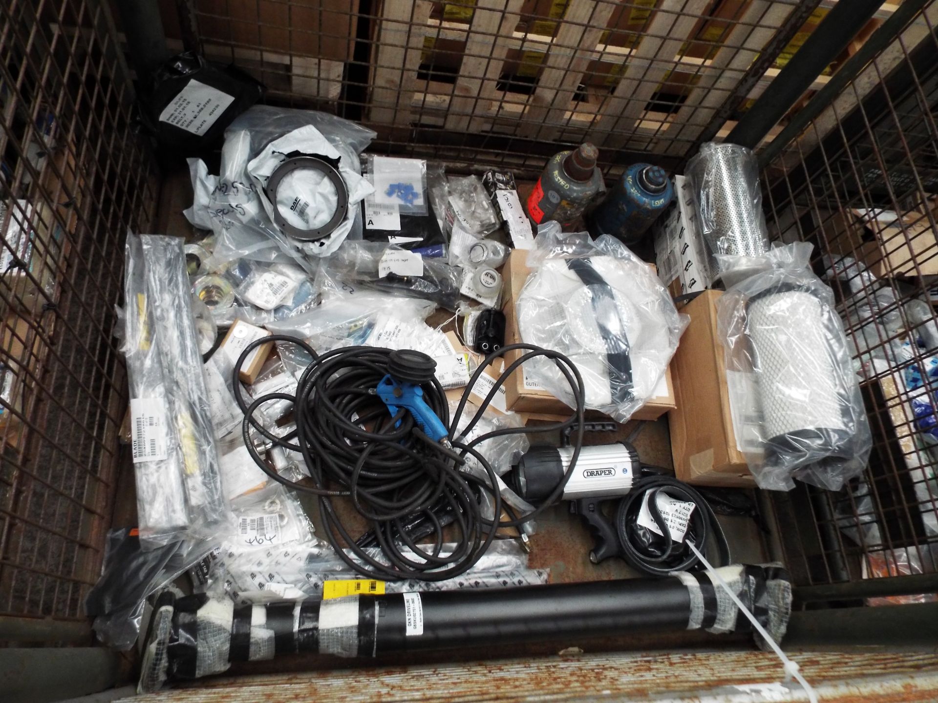 Mixed Stillage of Truck Parts inc Valves, Prop Shaft, Belts, Jacks, Airline etc