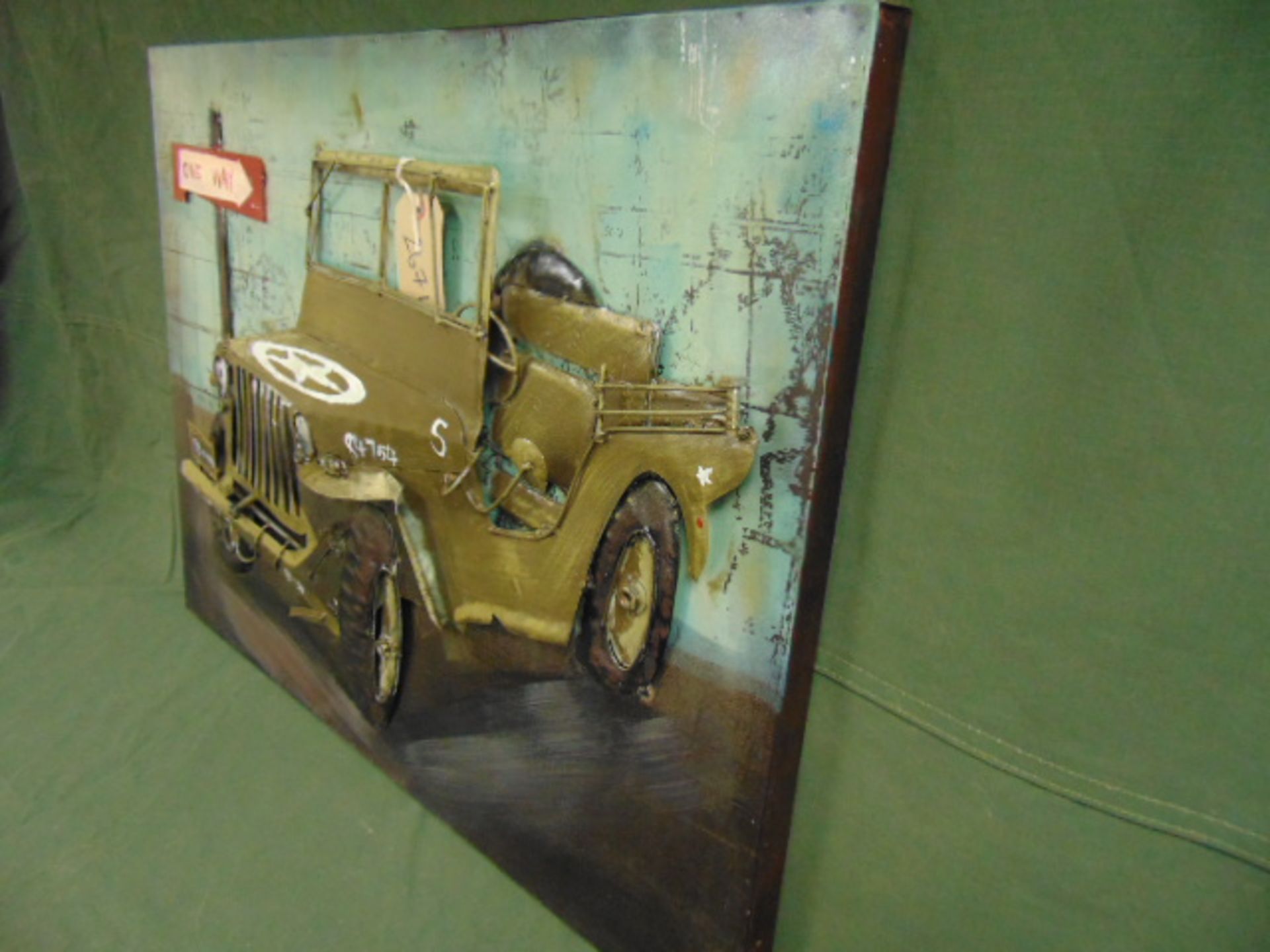 Willys Jeep Metal 3D Wall Art - Image 2 of 4