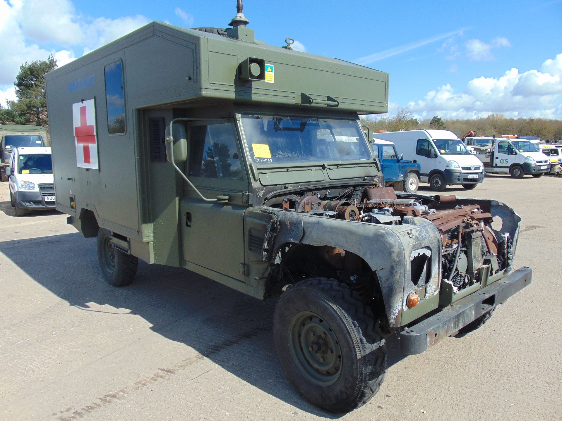 Military Specification Land Rover Wolf 130 ambulance.