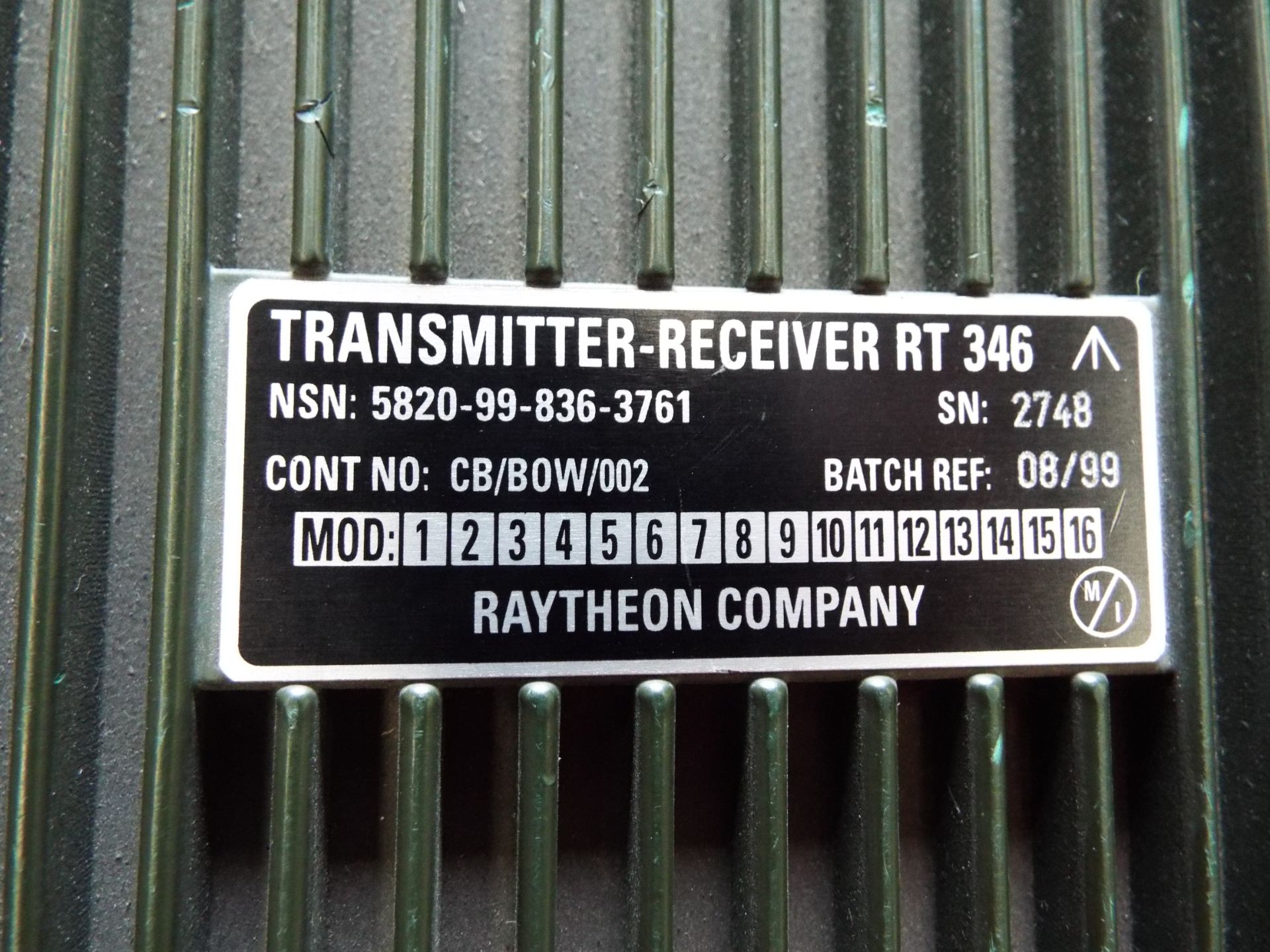 Clansman RT 346 Transmitter Receiver - Image 5 of 6