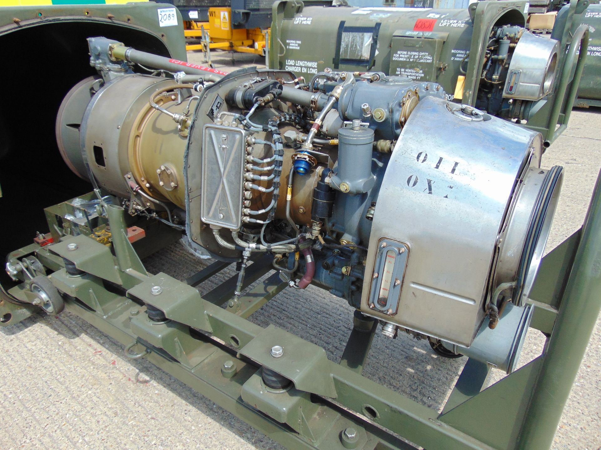 Rolls Royce / Turbomeca Turbine 3C4 Jet Engine 1300 SHP complete with Transportation Cradle