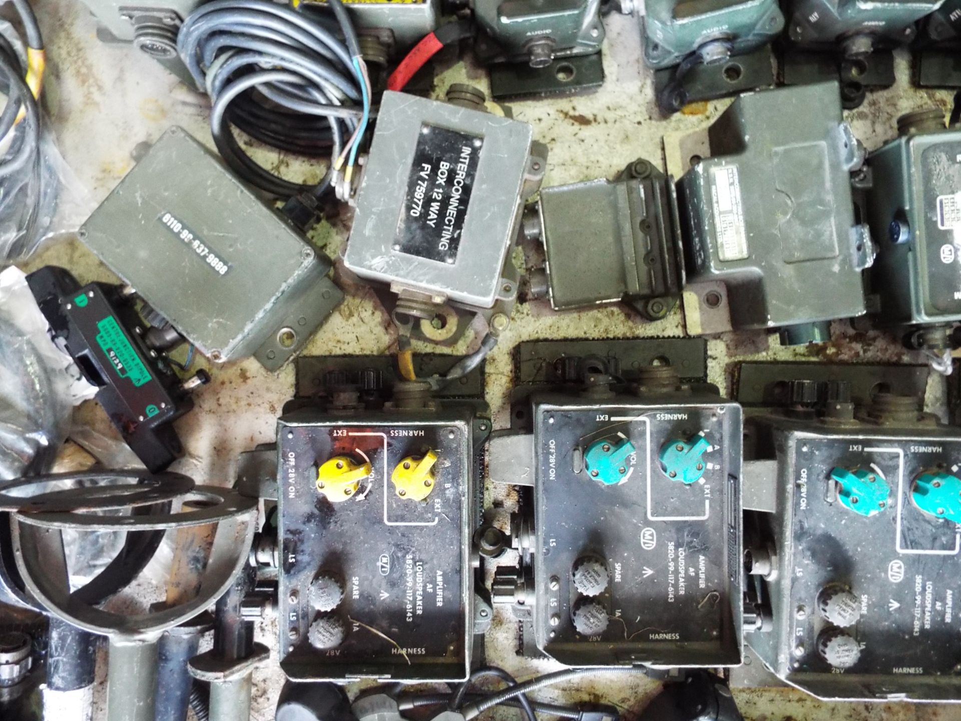 Mixed Stillage of Clansman Inc. Interconnecting Boxes, Headsets, Cables, Antenna Mounts etc etc - Image 5 of 13