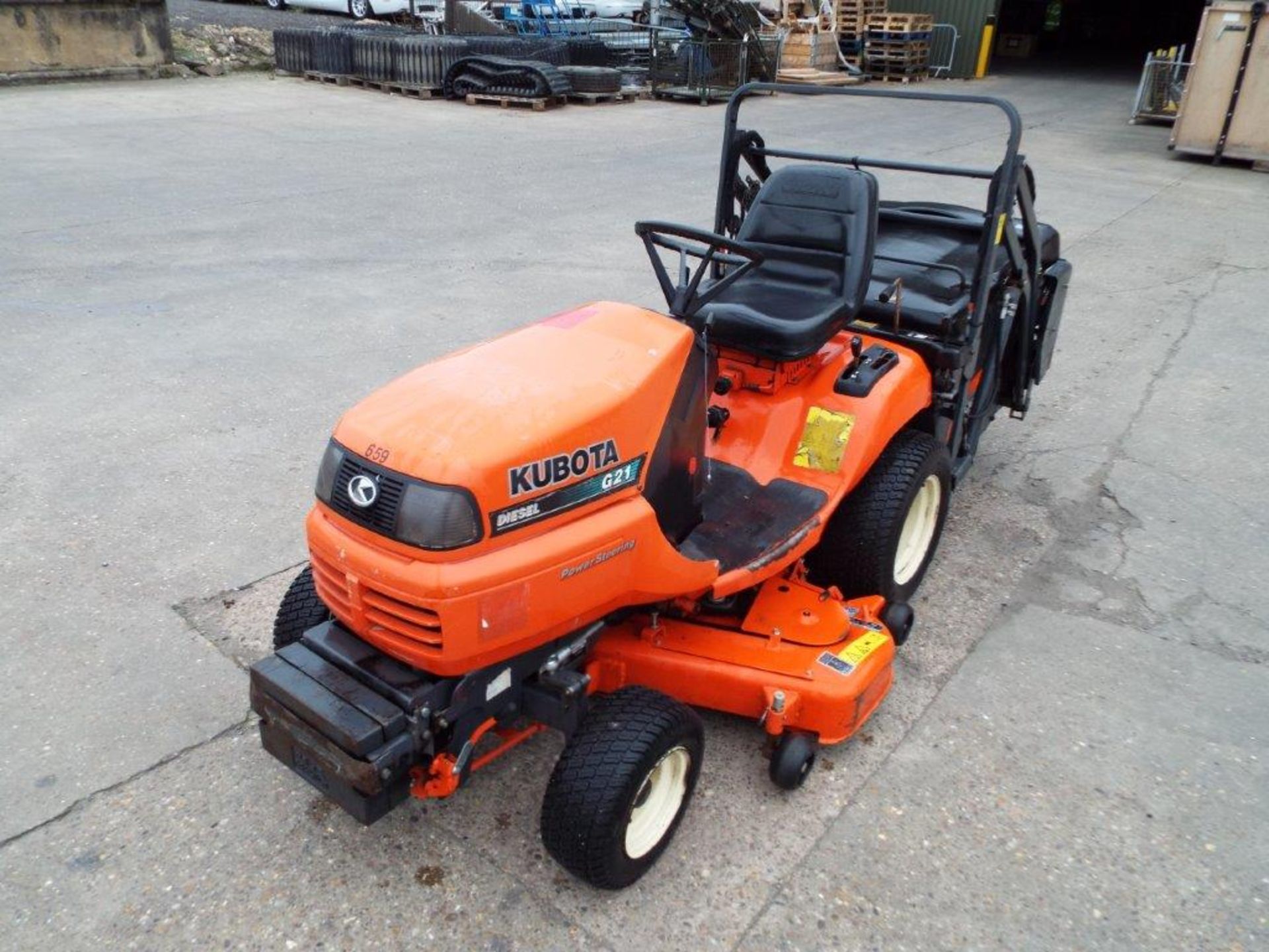 2008 Kubota G21 Ride On Mower with Glide-Cut System and High Dump Grass Collector - Image 3 of 26