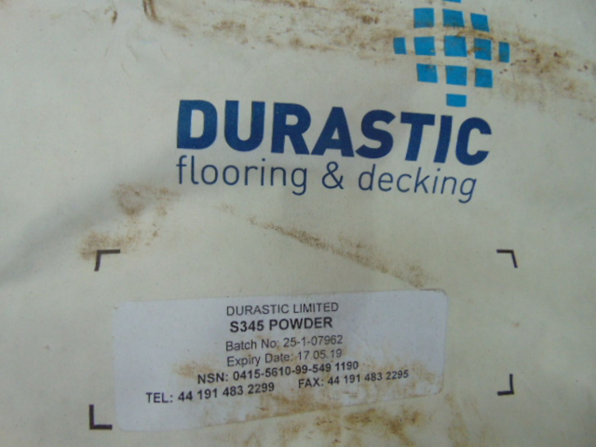 9 x 25Kg Durastic S345 Deck Covering - Image 2 of 2