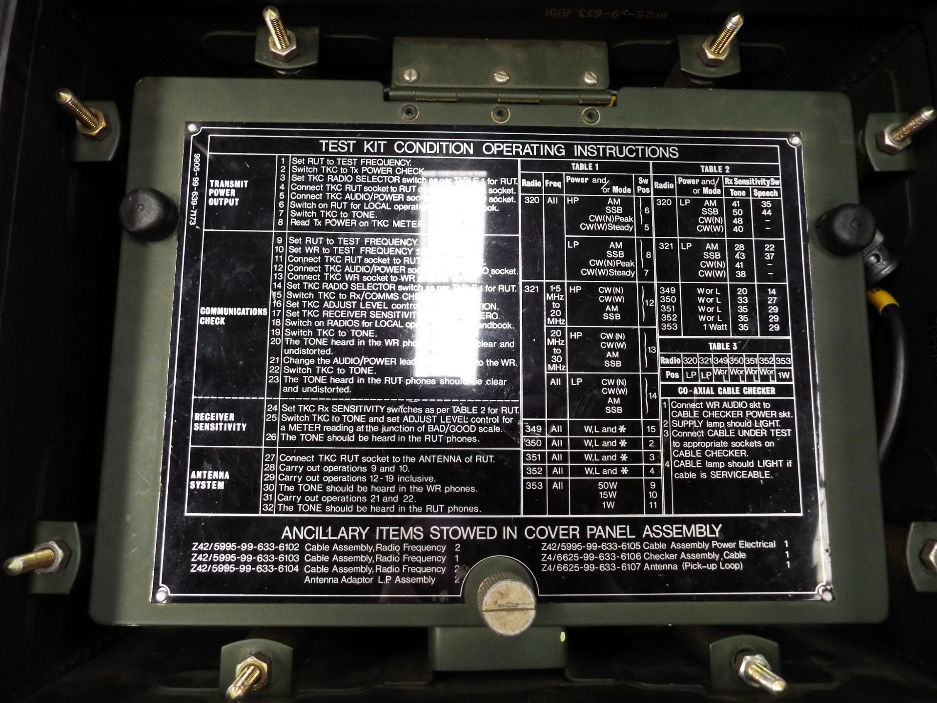 Clansman Radio Condition Test Kit - Image 3 of 6