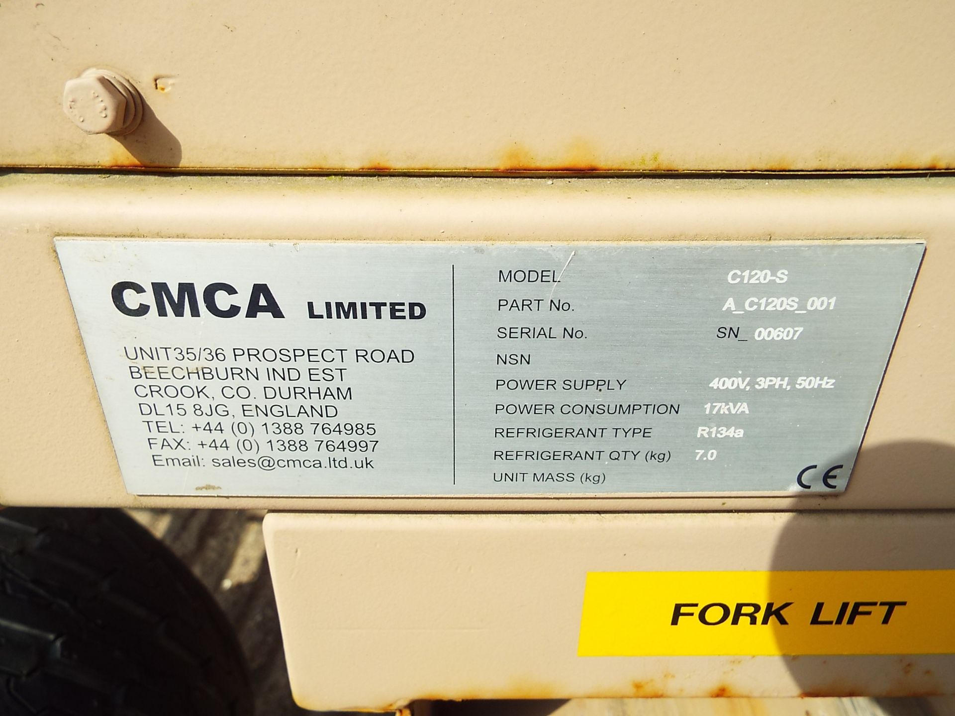 Trailer Mounted CMCA C120-S Ruggedised Air Conditioning Unit - Image 11 of 13