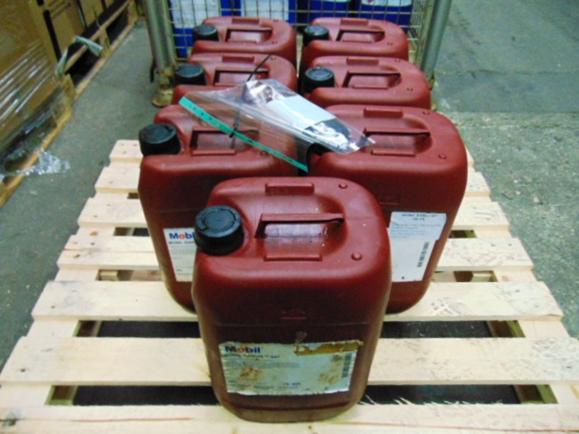 7 x Unissued 20L Drums of Mobil Rarus 427 Air Compressor Lubricant / Oil