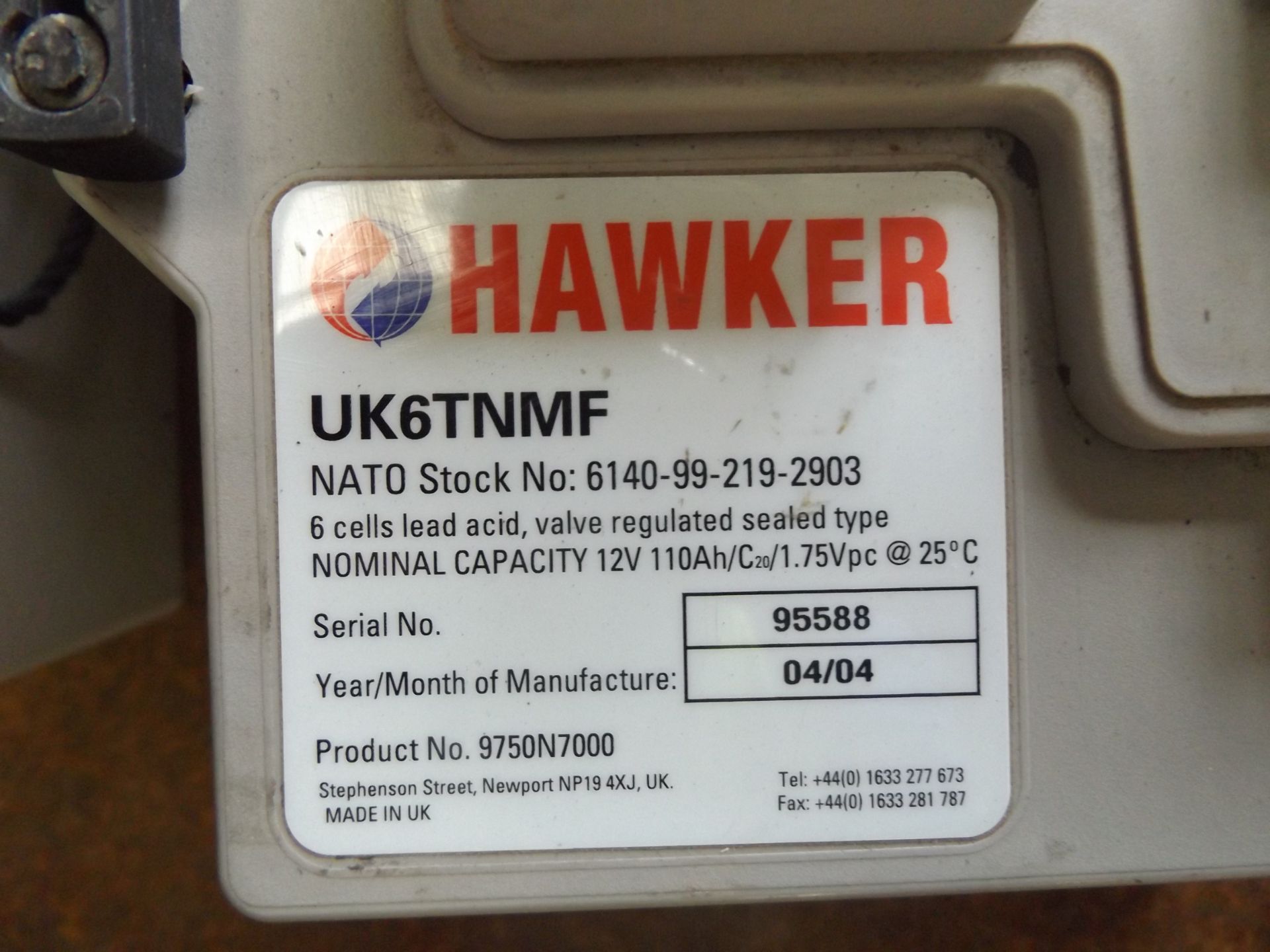 4 x Hawker UK6TNMF Rechargable Batteries - Image 3 of 3