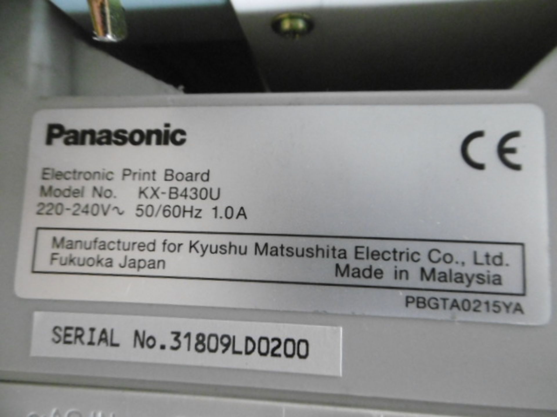 Panasonic KX-B430 Four-Screen Electronic Print Board - Image 4 of 6