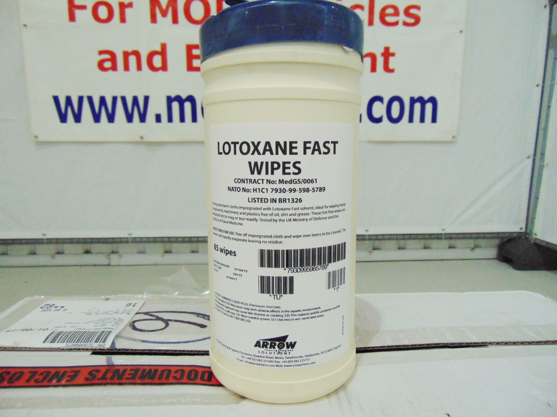 20 x Unissued Arrow Lotoxane Fast Lint Free Degreaser 85 Wipe Tubs - Image 2 of 4