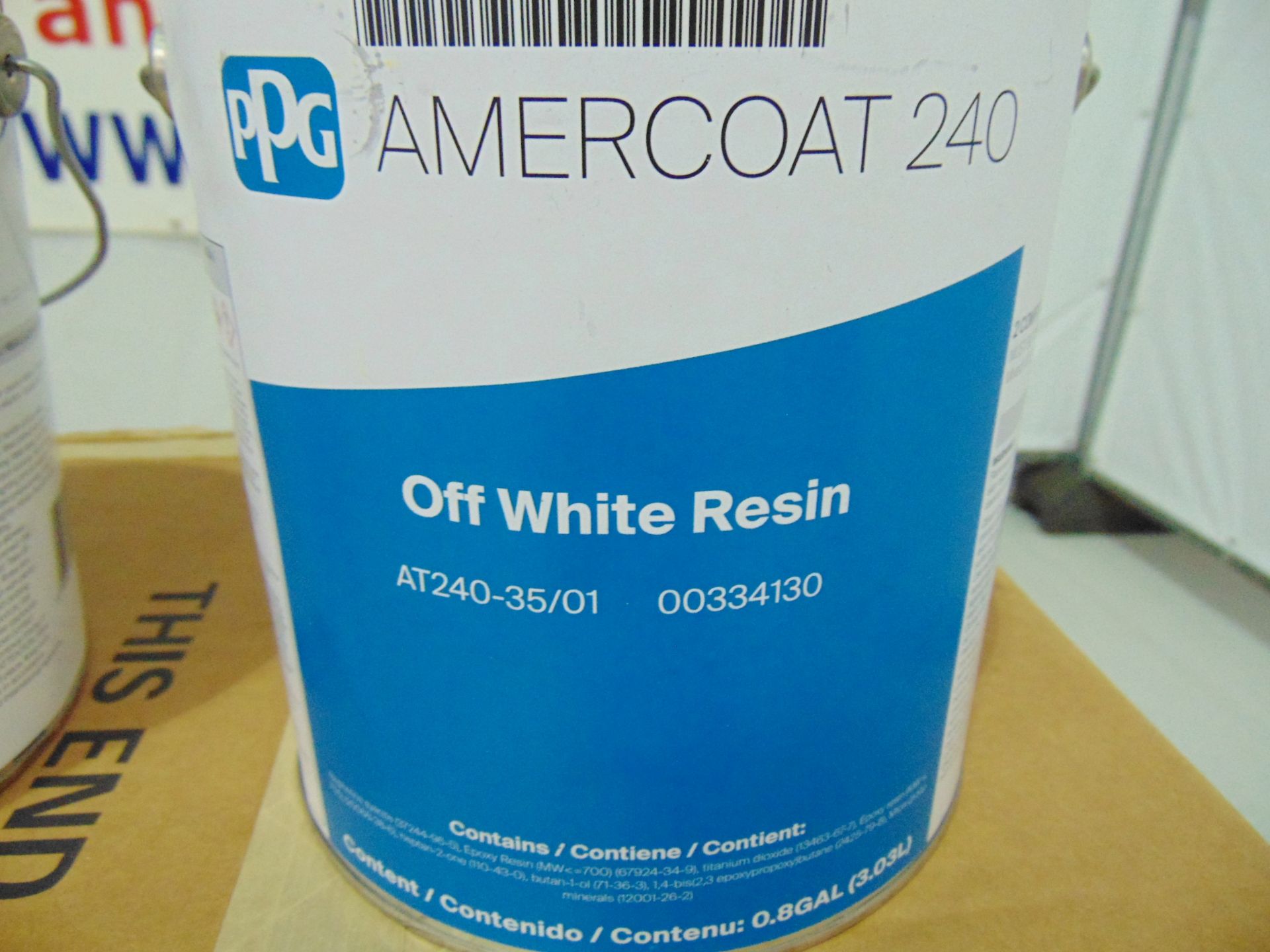40 x Unissued Cans of Amercoat 240 Off White Resin - Image 3 of 7