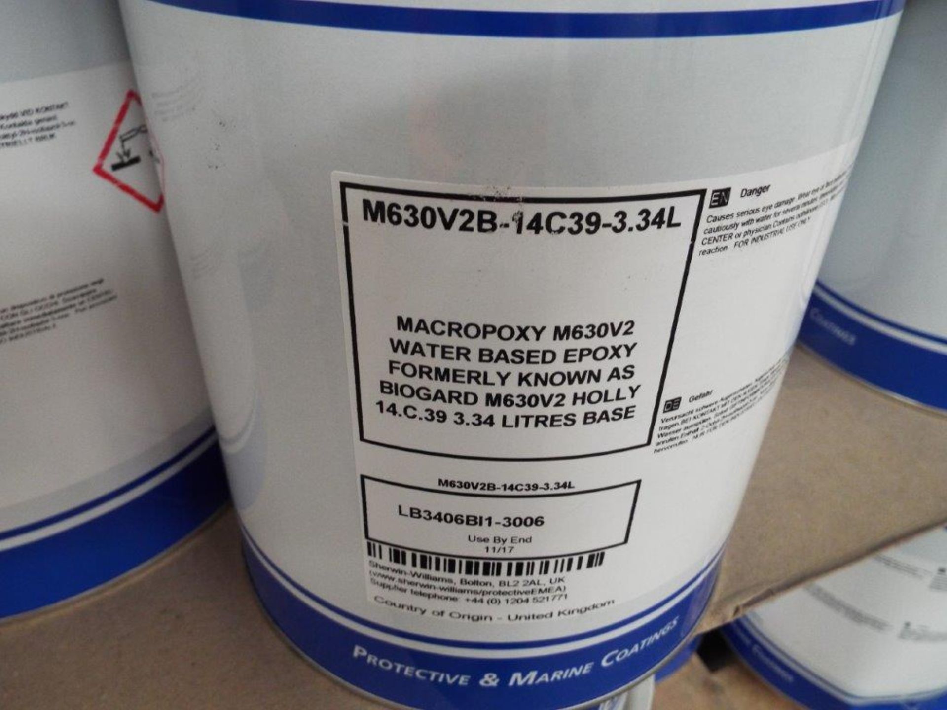 64 x Unissued 5 litre Cans of M630V2 Holly Water Based Epoxy Gloss - Image 2 of 4