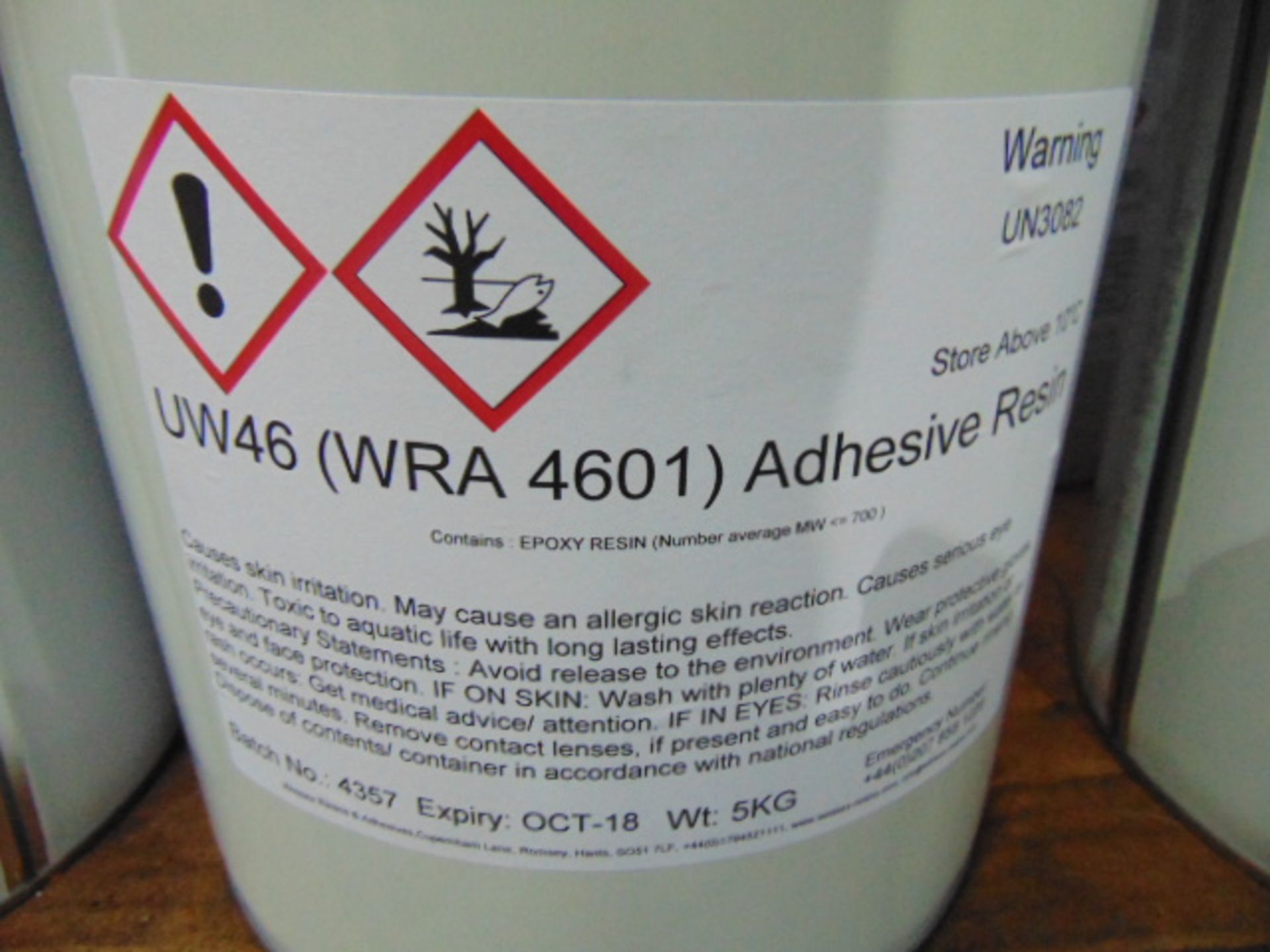 30 x Unissued Cans of UW46 (WRA4601) Epoxy Resin - Image 3 of 4