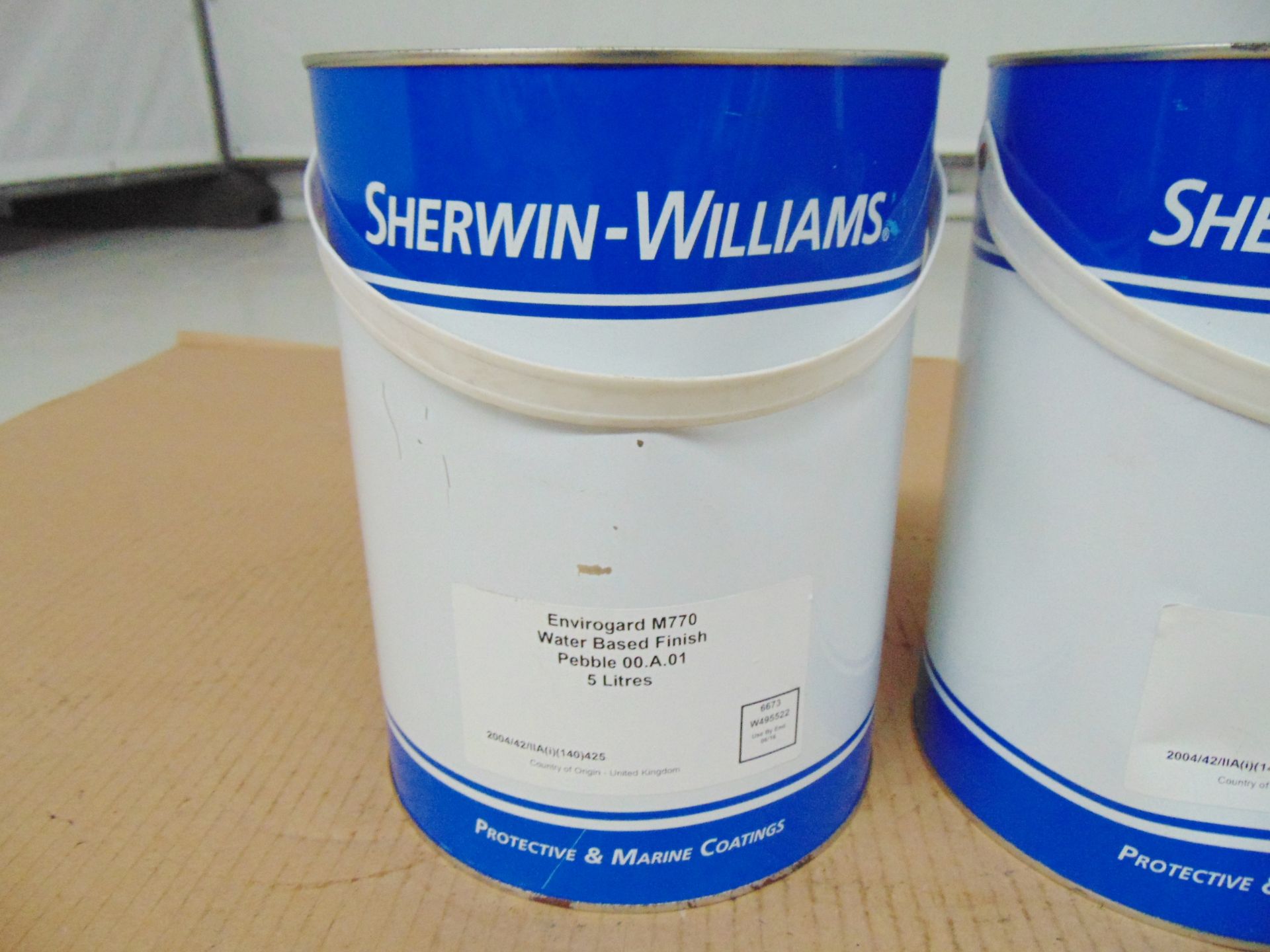 2 x Unissued Sherwin-Williams Sher-Cryl 5L M770 Water Based Sealercoat/Topcoat - Image 2 of 3