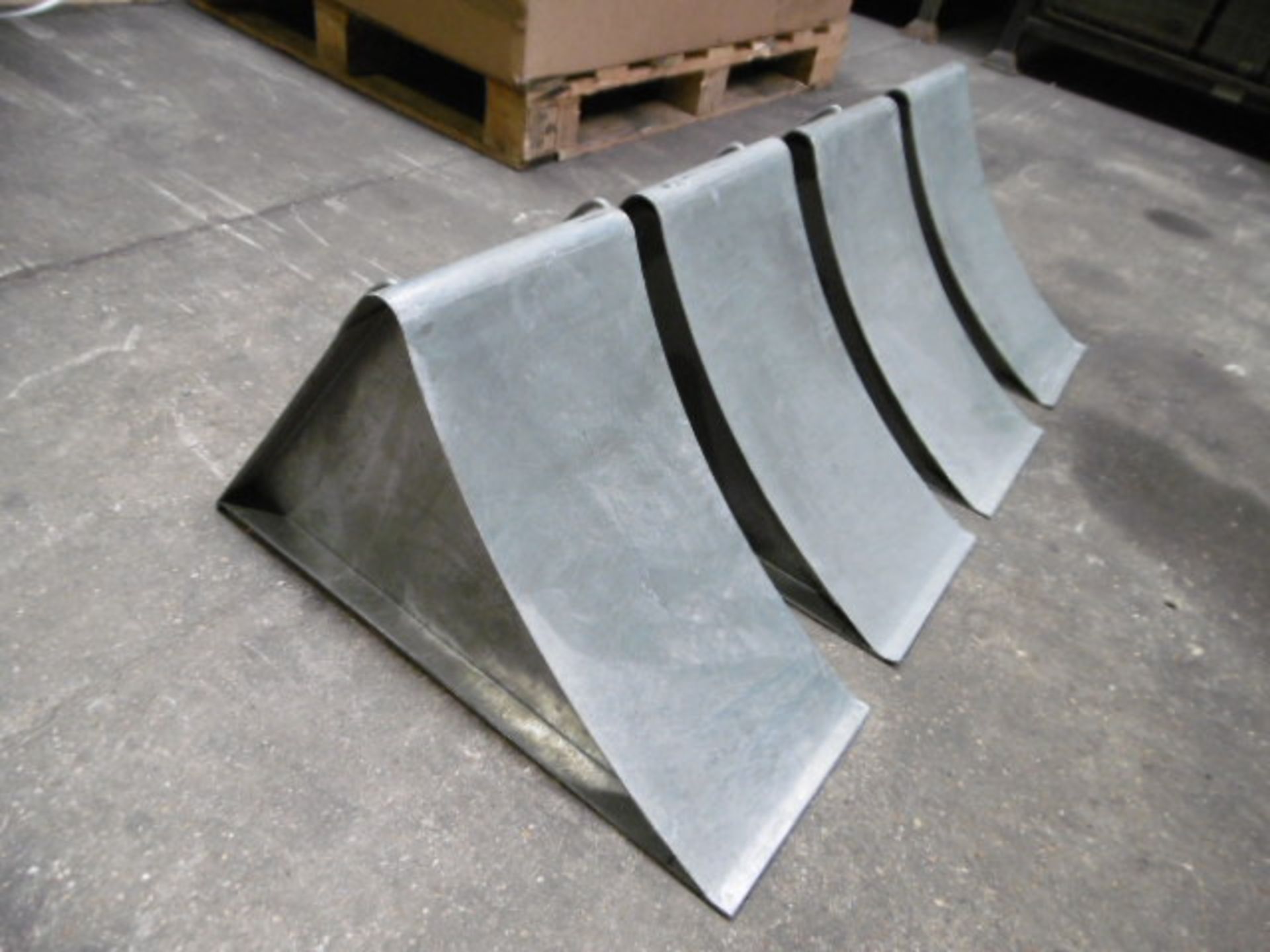 4 x Heavy Duty Steel Wheel Chocks