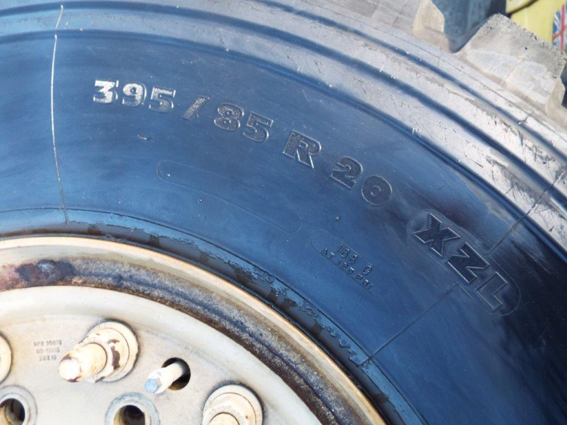 4 x Michelin XZL 395/85 R20 Tyres with 12 Stud Rims - Image 6 of 8