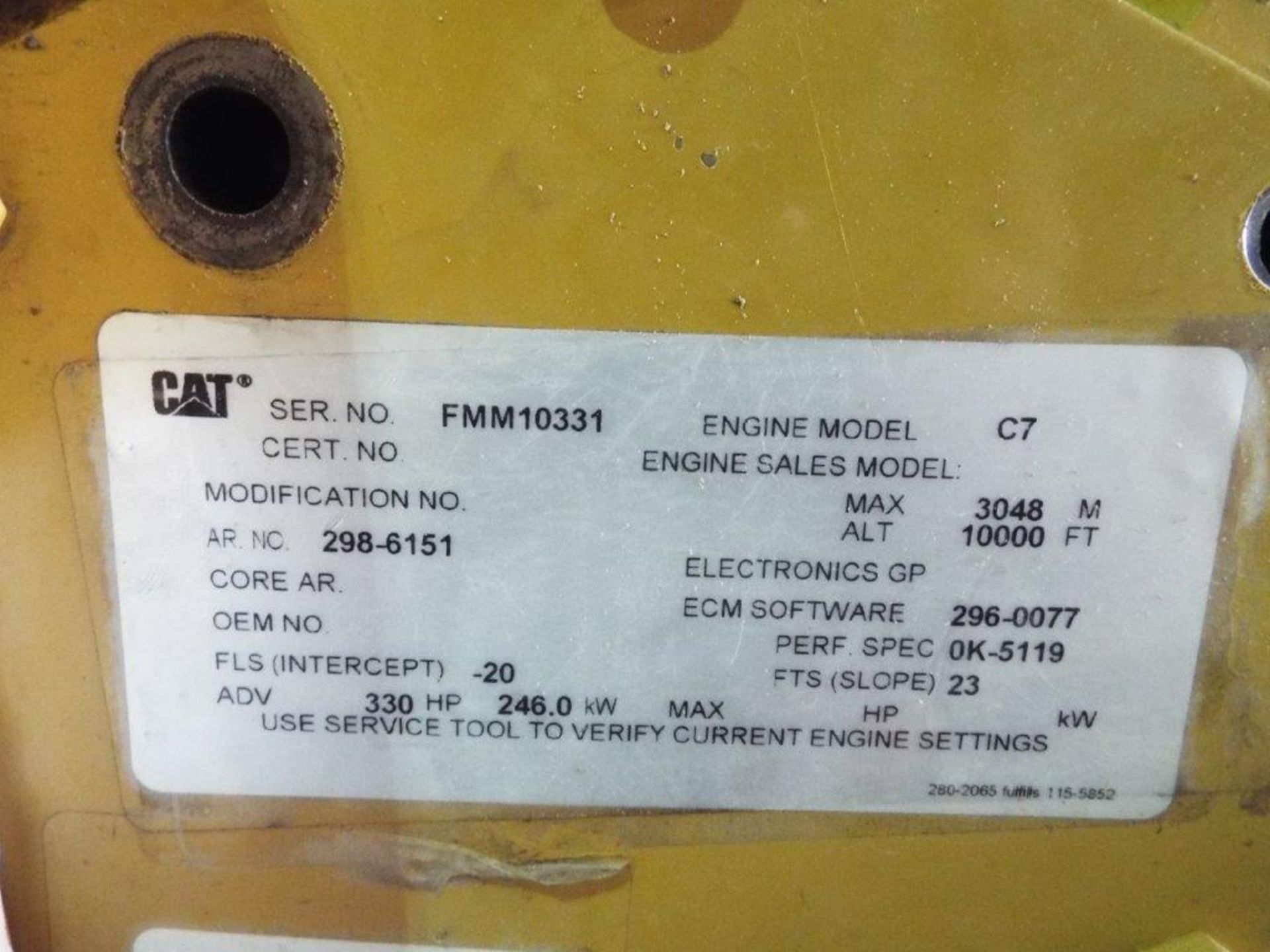 Caterpillar C7 7.2L 330HP Inline 6 Cylinder Turbo Diesel Engine - Image 11 of 14