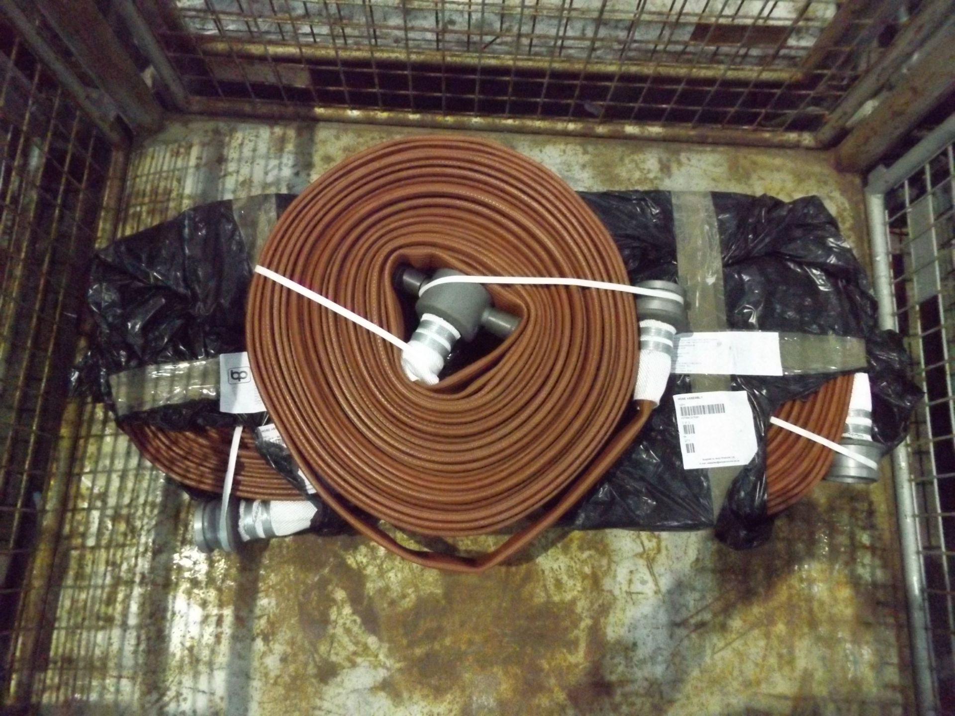 3 x Butyl Products 25m x 25mm Layflat Fire Hoses with Couplings